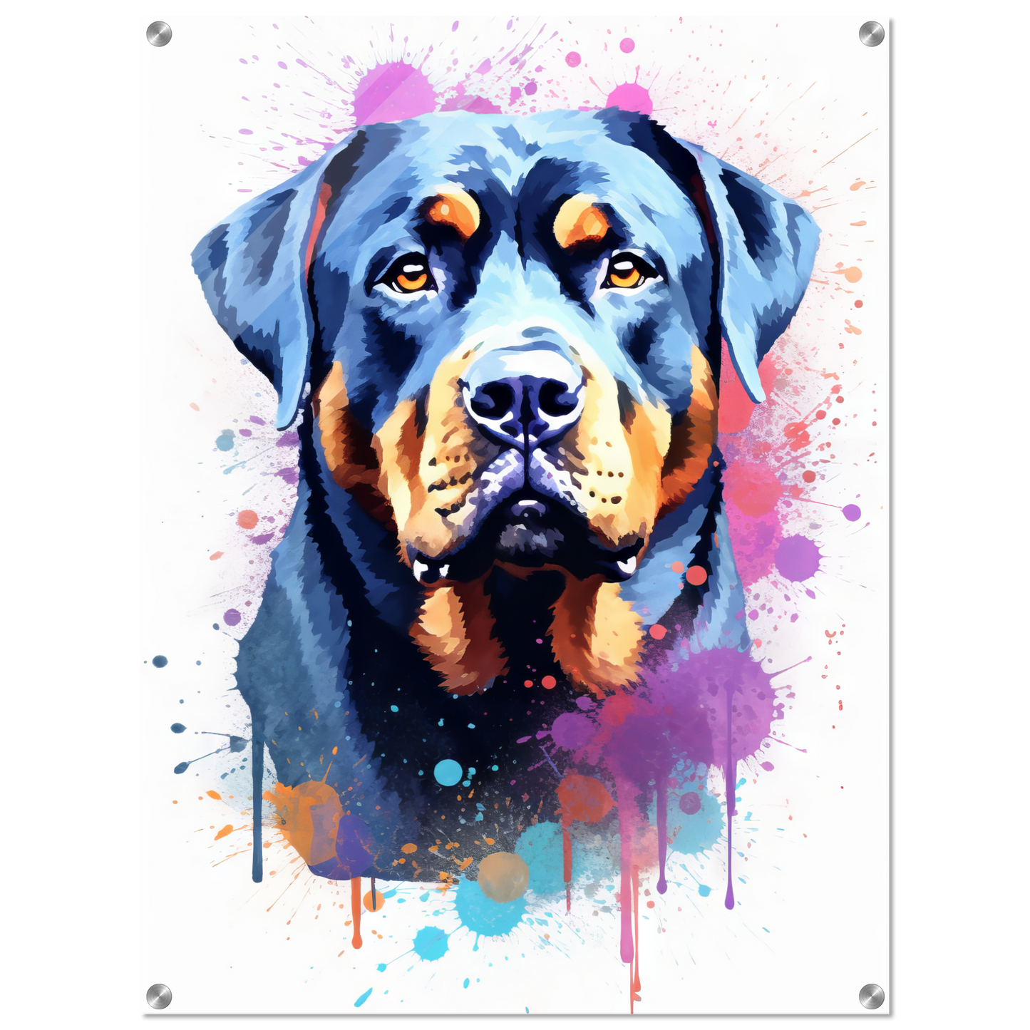 Hund Rottweiler Pop-Art (DOG124)