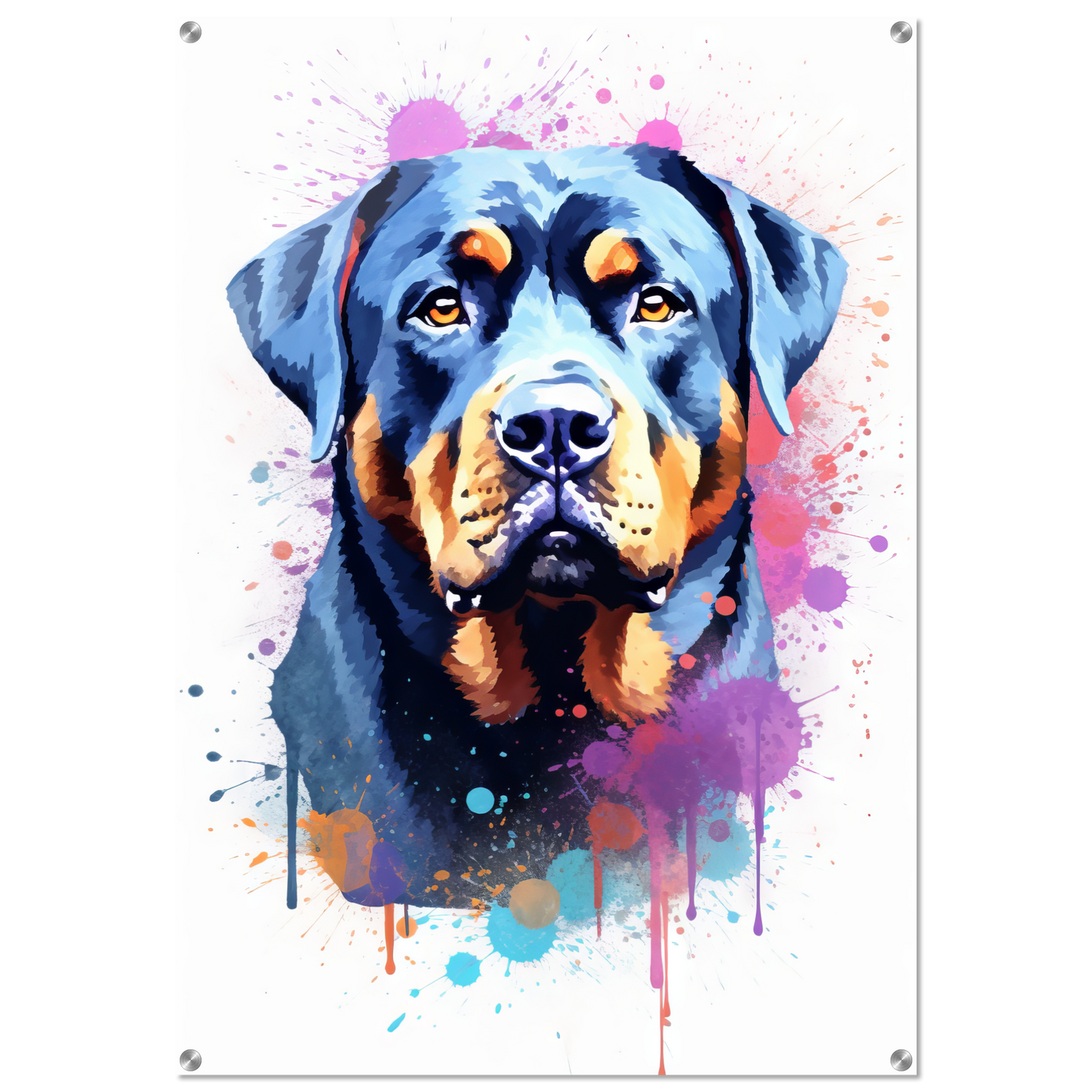 Hund Rottweiler Pop-Art (DOG124)