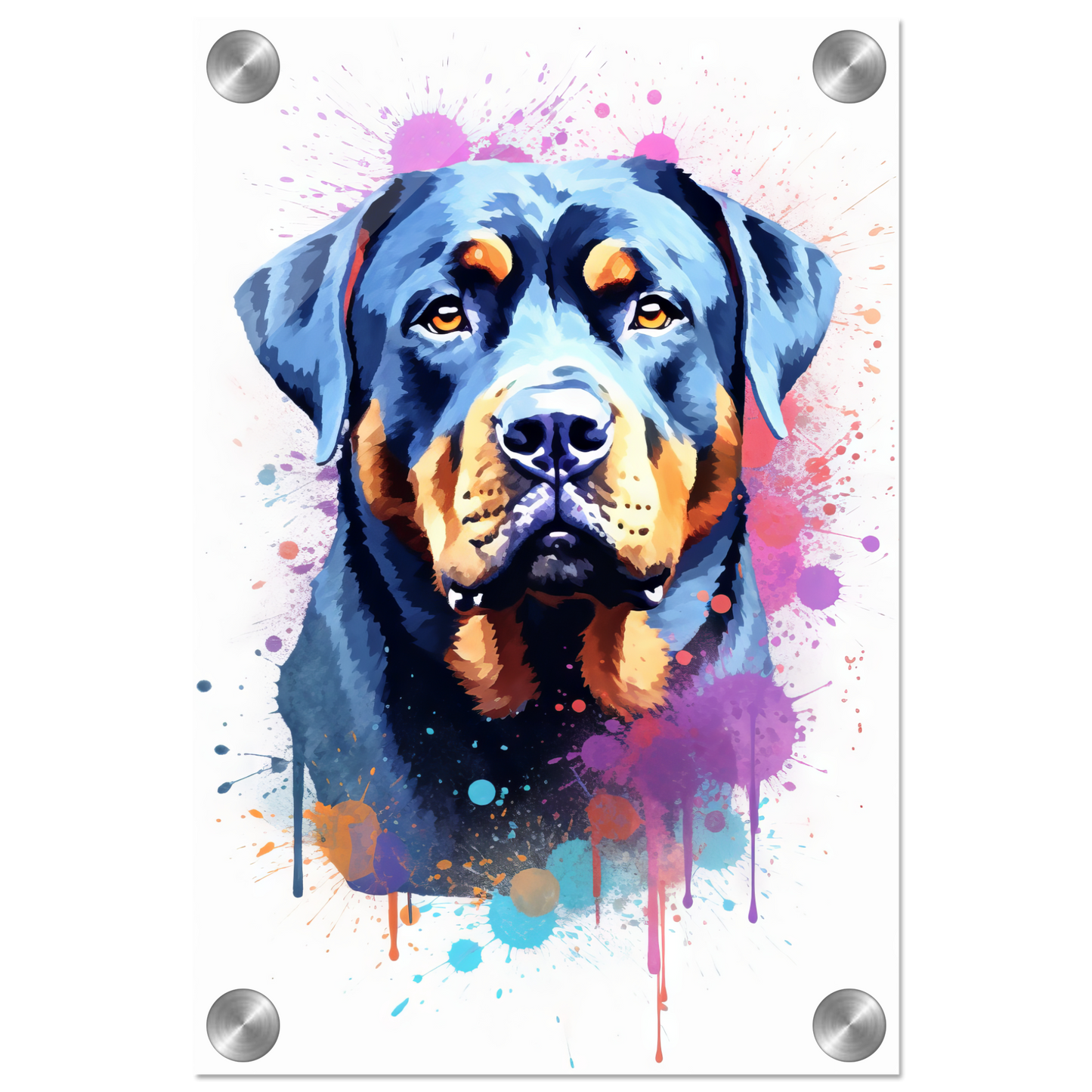 Hund Rottweiler Pop-Art (DOG124)