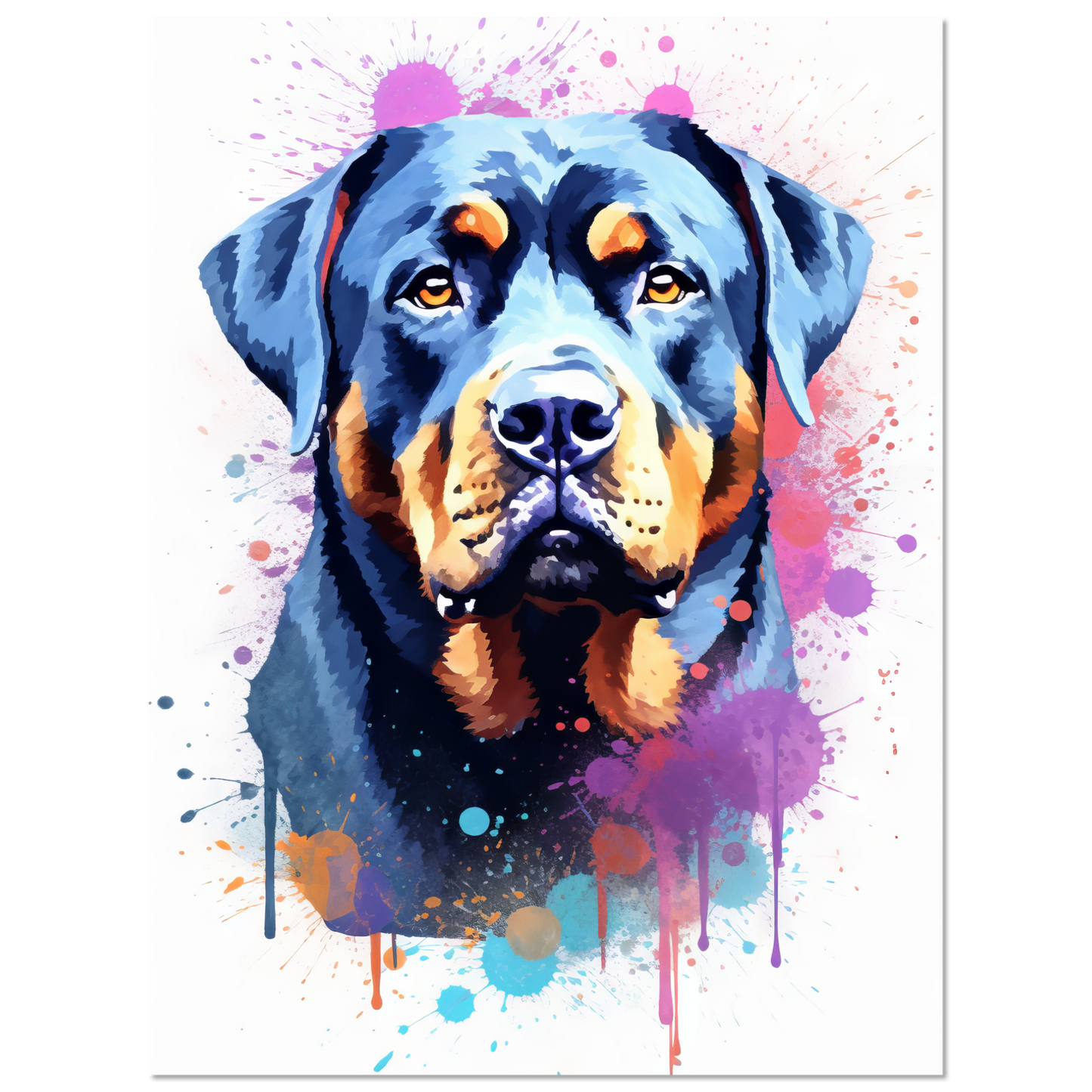 Hund Rottweiler Pop-Art (DOG124)