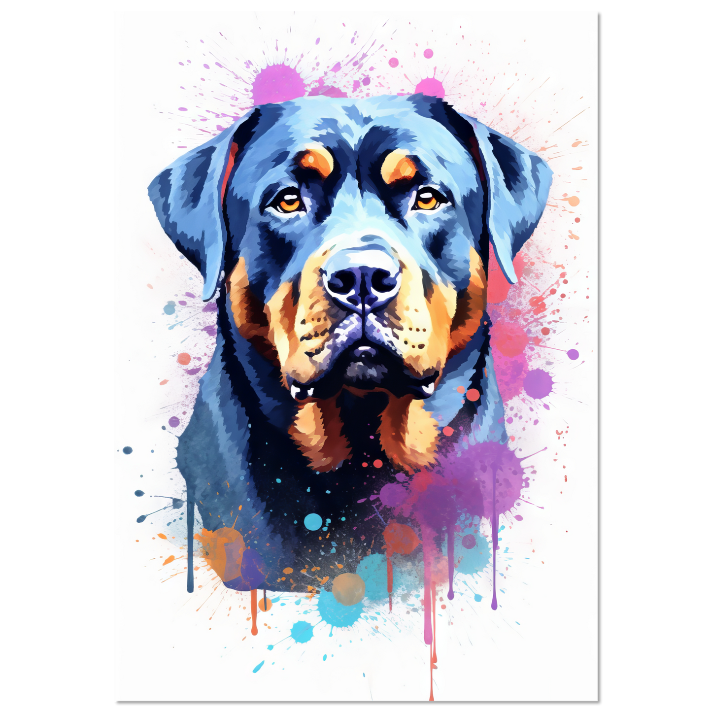Hund Rottweiler Pop-Art (DOG124)