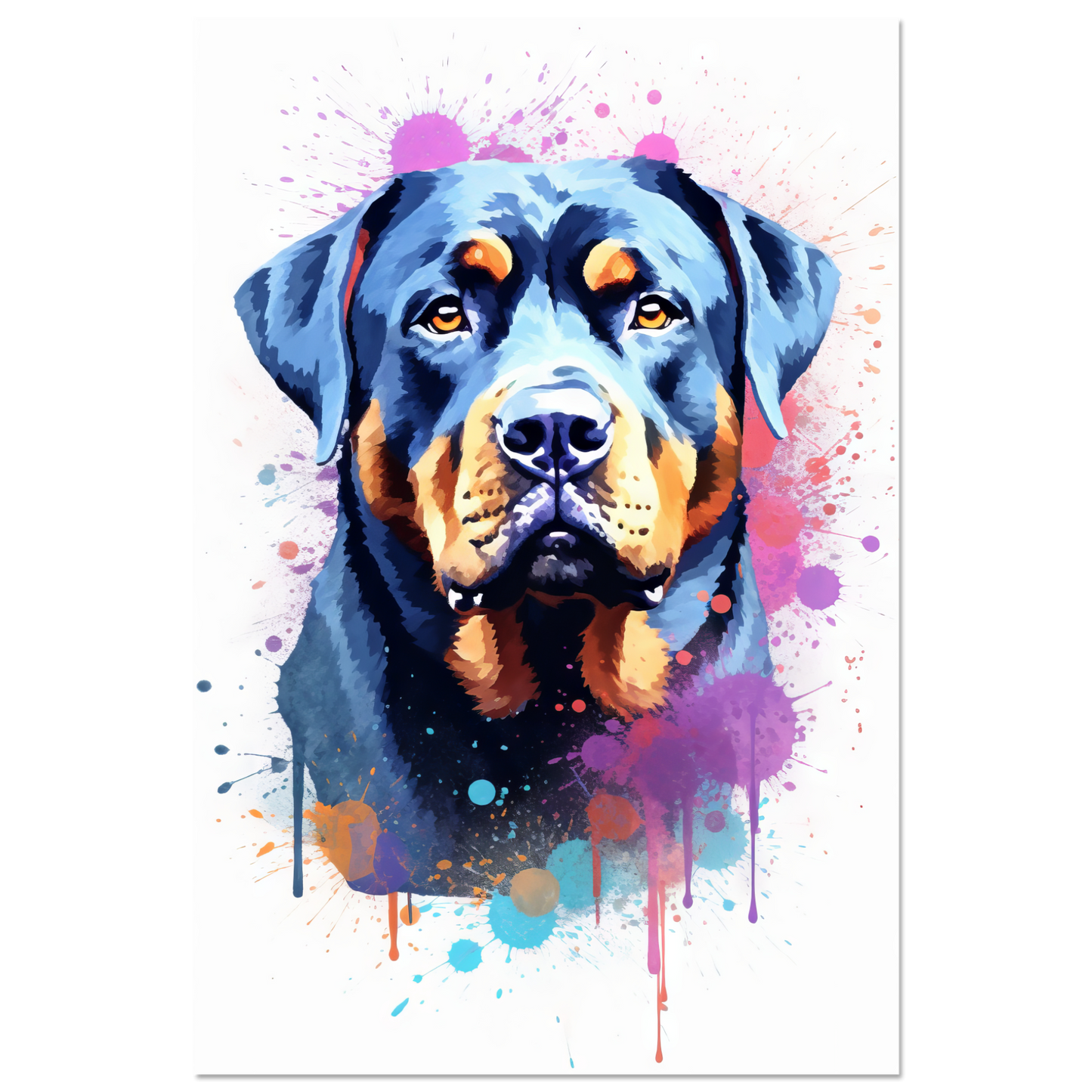 Hund Rottweiler Pop-Art (DOG124)