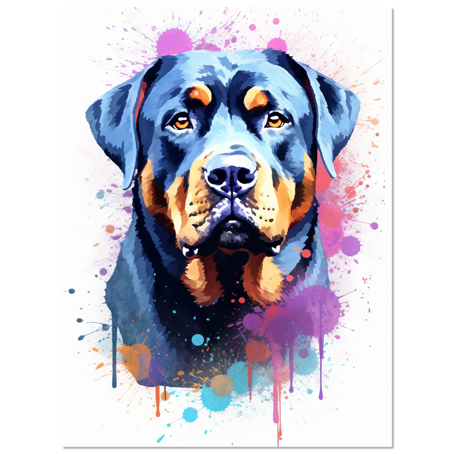 Hund Rottweiler Pop-Art (DOG124)