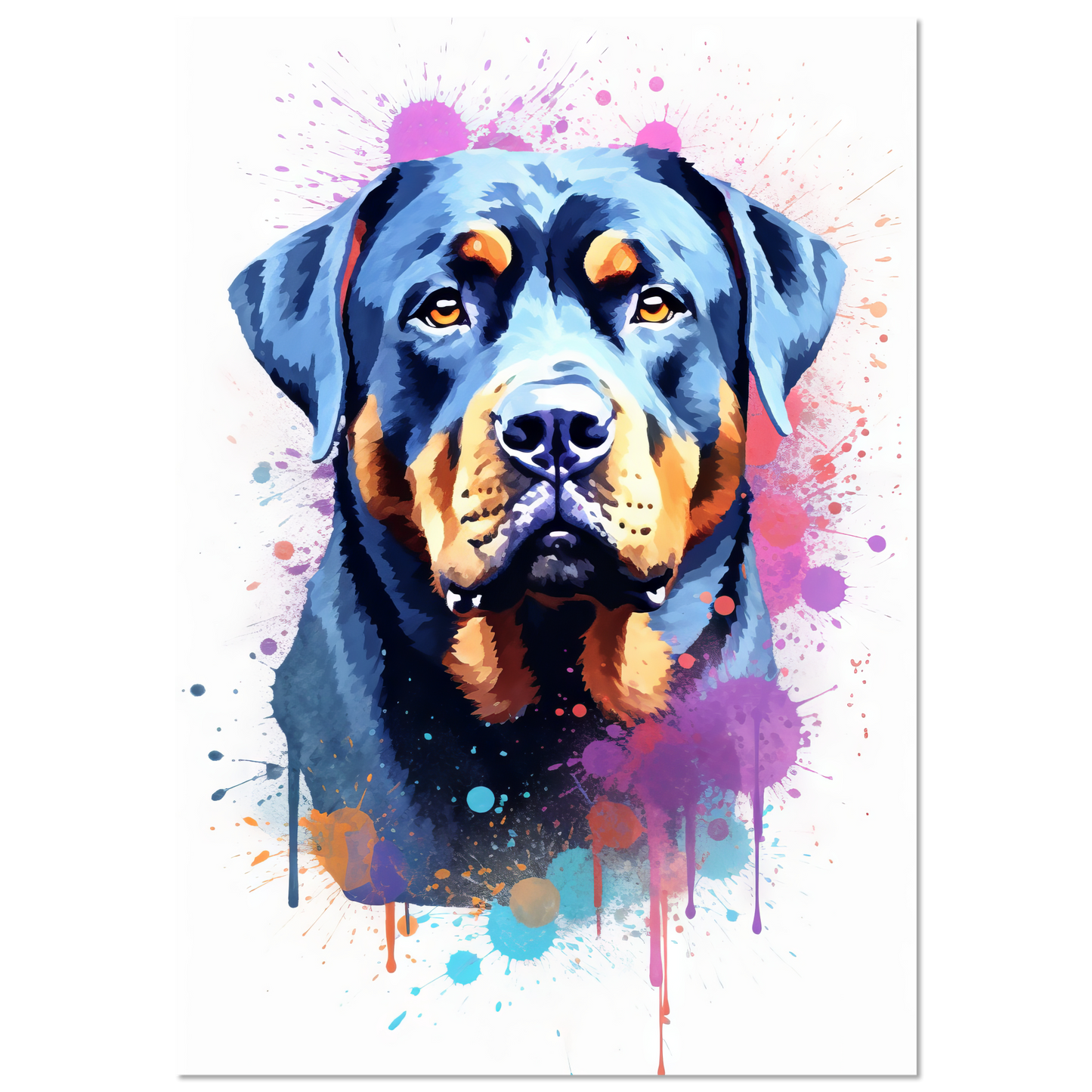 Hund Rottweiler Pop-Art (DOG124)