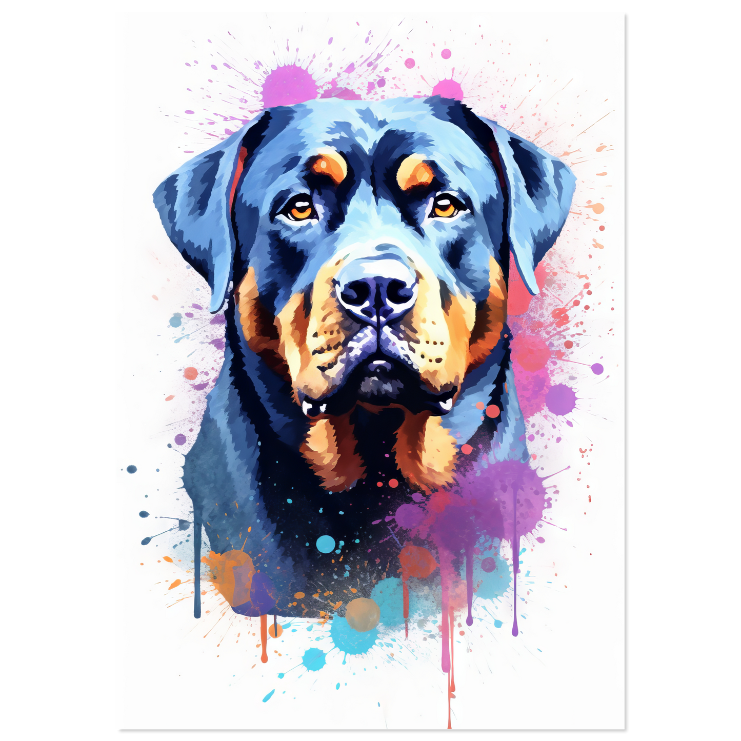 Hund Rottweiler Pop-Art (DOG124)