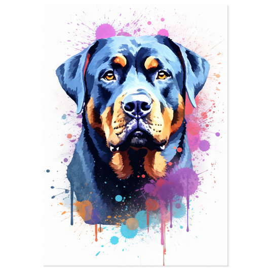 Hund Rottweiler Pop-Art (DOG124)