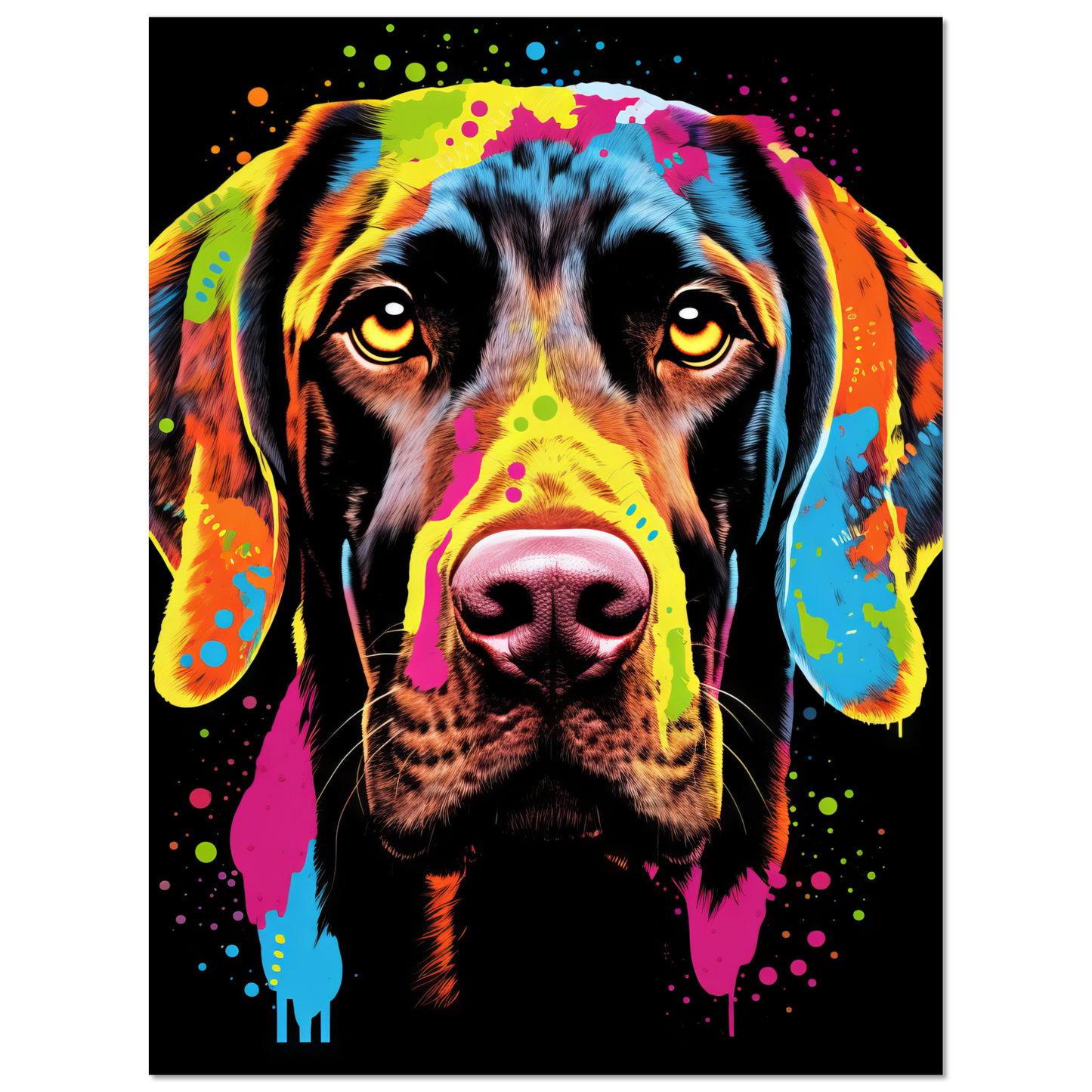 Hund Deutsch Kurzhaar Pop-Art (DOG127)