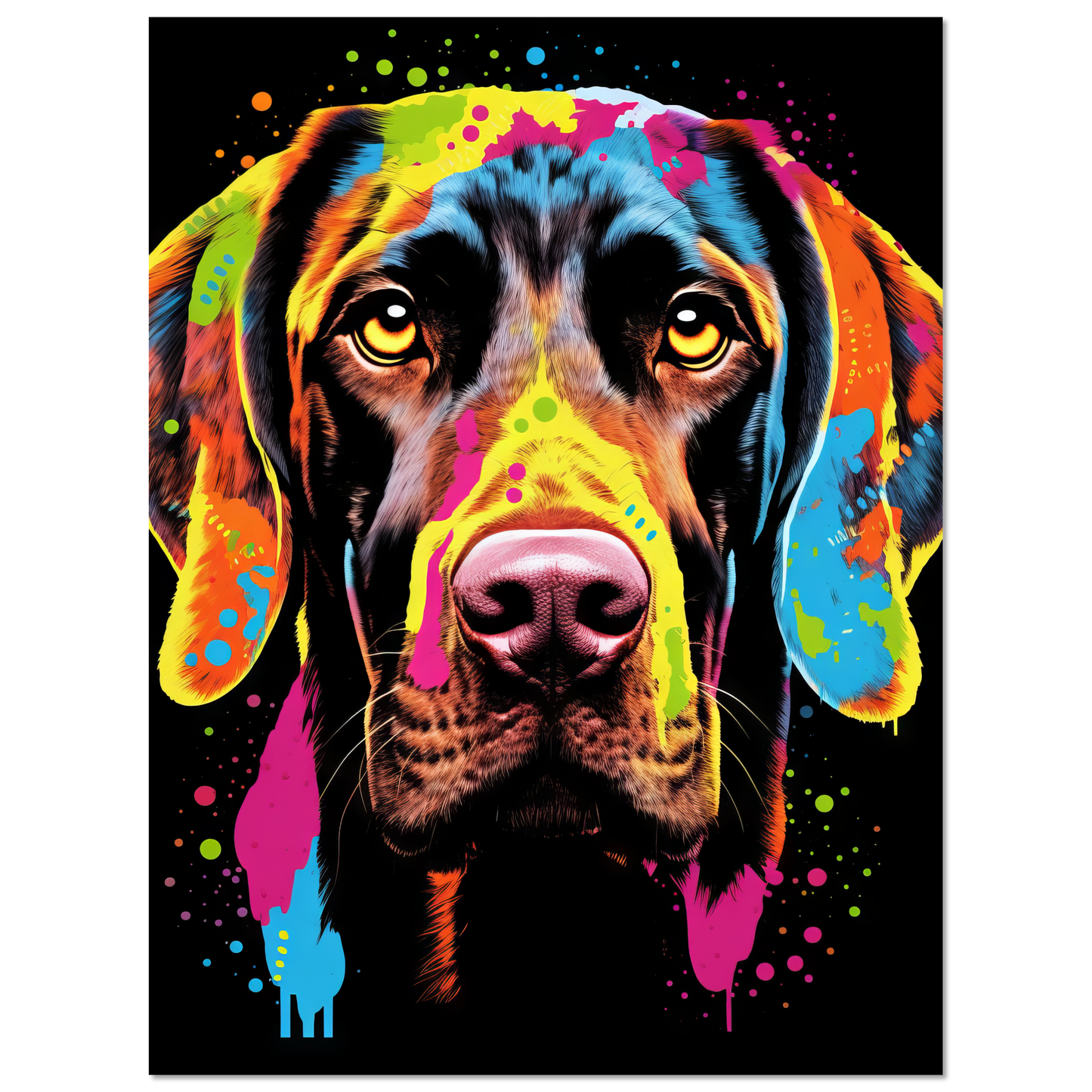 Hund Deutsch Kurzhaar Pop-Art (DOG127)