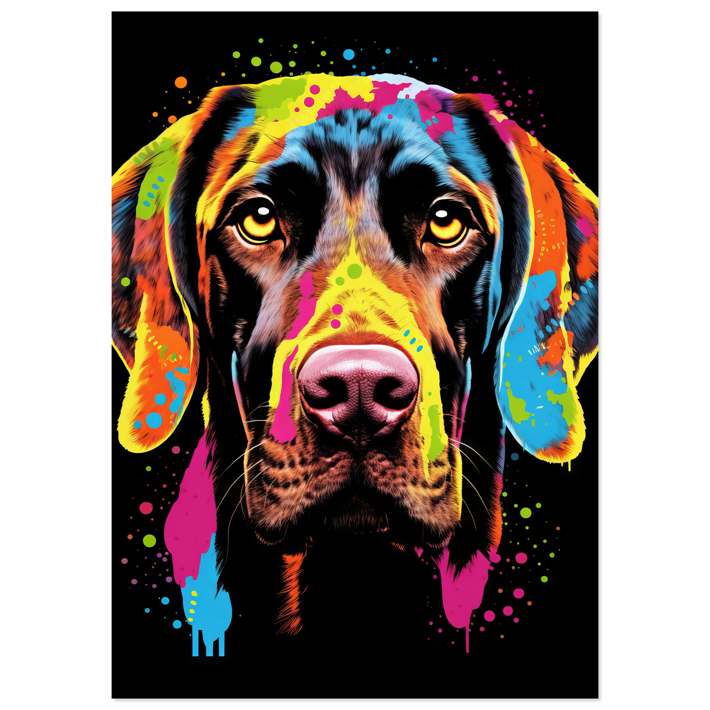 Hund Deutsch Kurzhaar Pop-Art (DOG127)