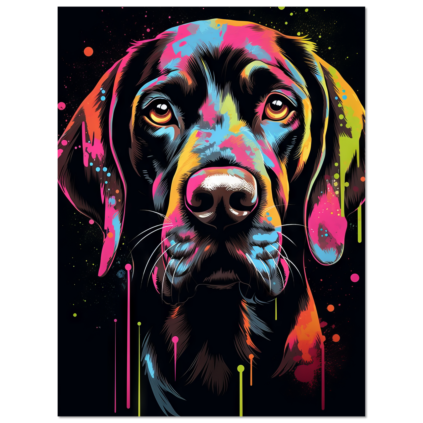 Hund Deutsch Kurzhaar Pop-Art (DOG128)