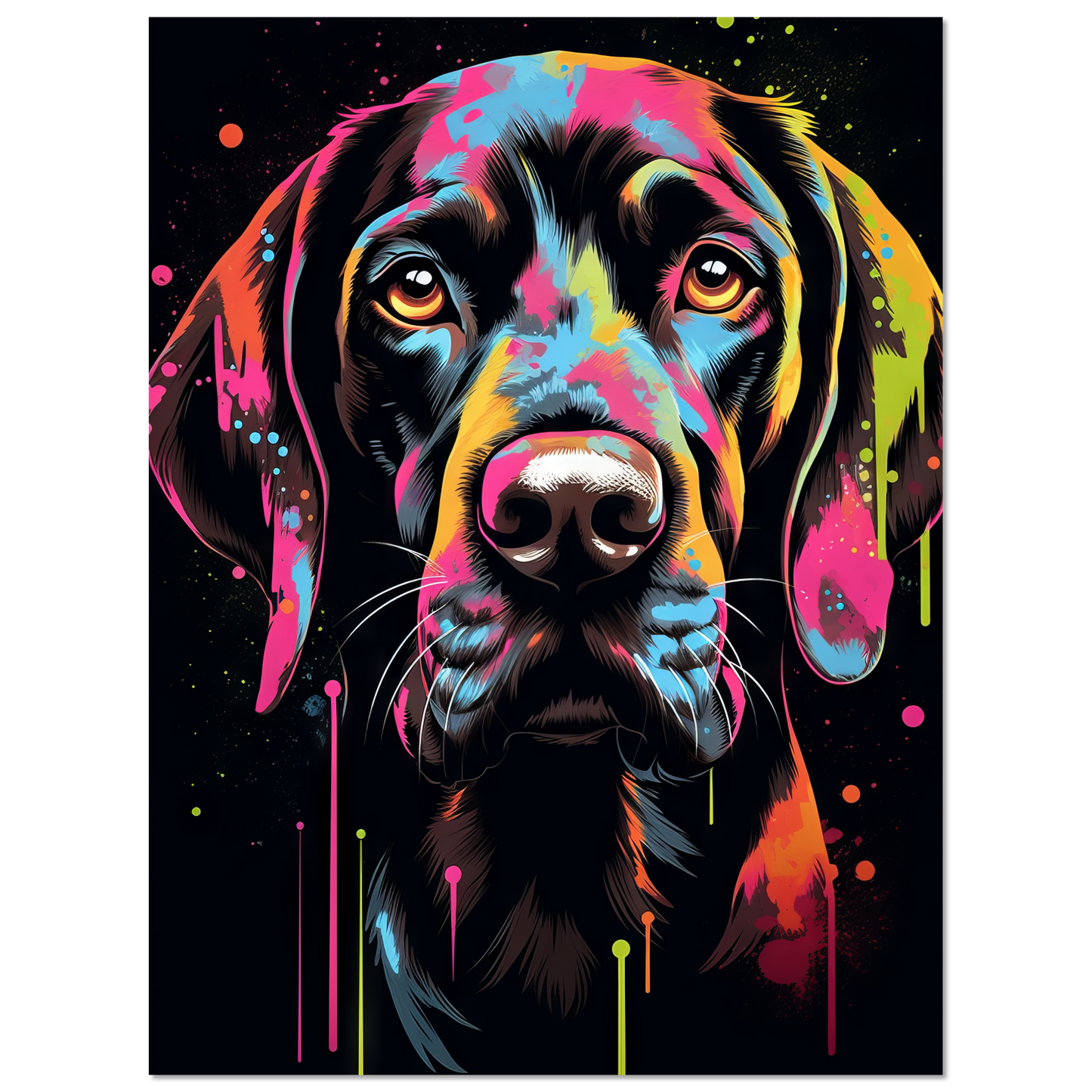 Hund Deutsch Kurzhaar Pop-Art (DOG128)