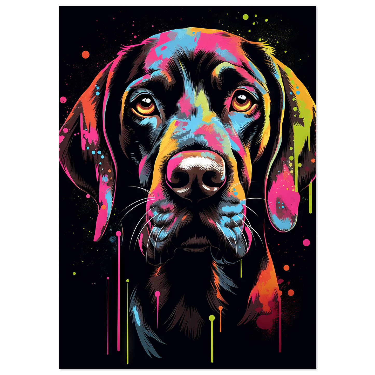 Hund Deutsch Kurzhaar Pop-Art (DOG128)