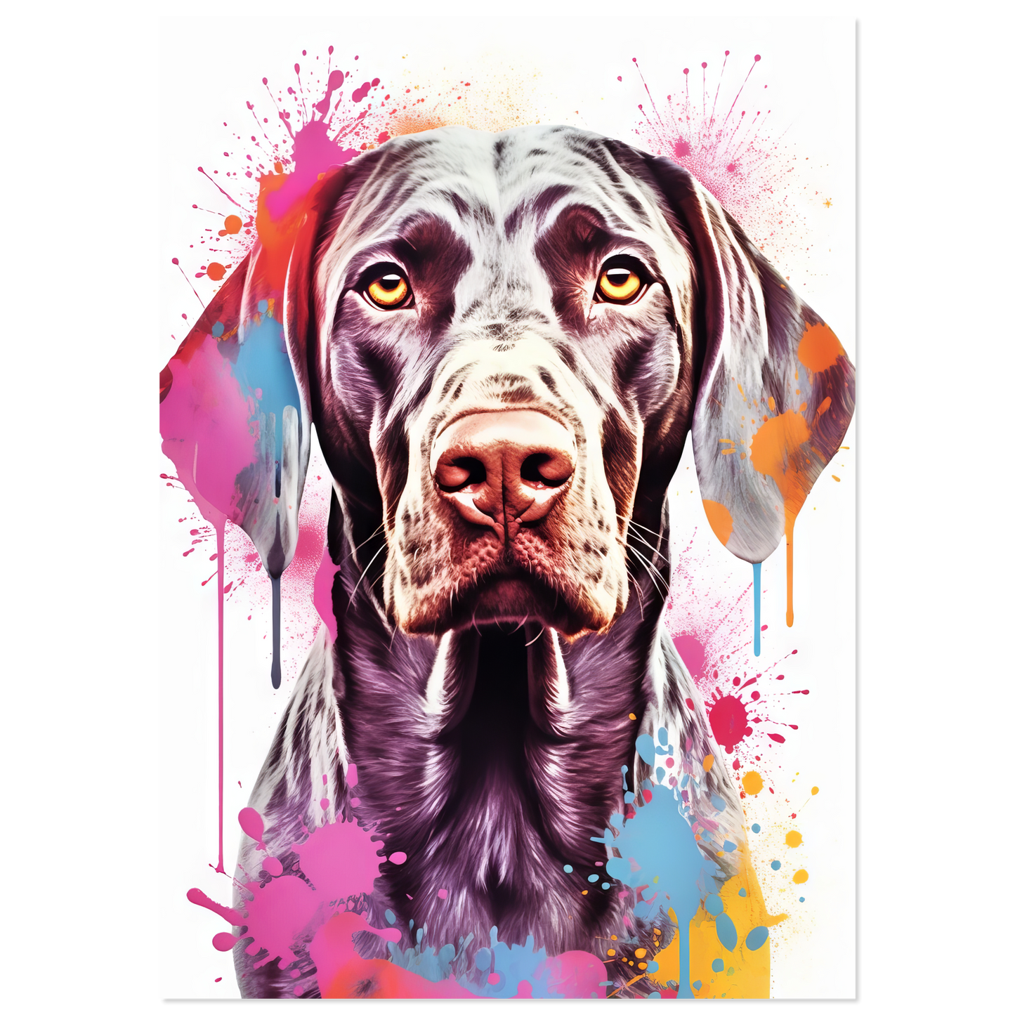 Hund Deutsch Kurzhaar Pop-Art (DOG129)