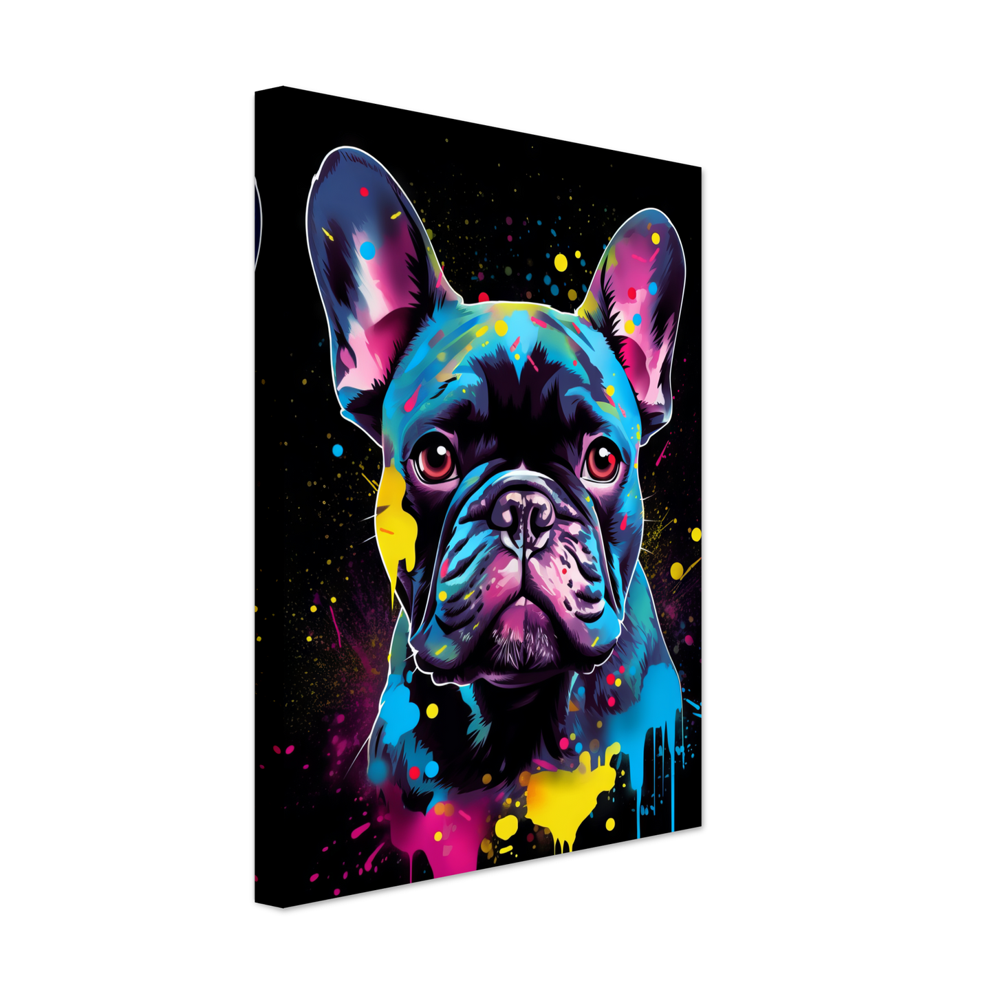 Hund Französische Bulldogge Pop-Art (DOG12)