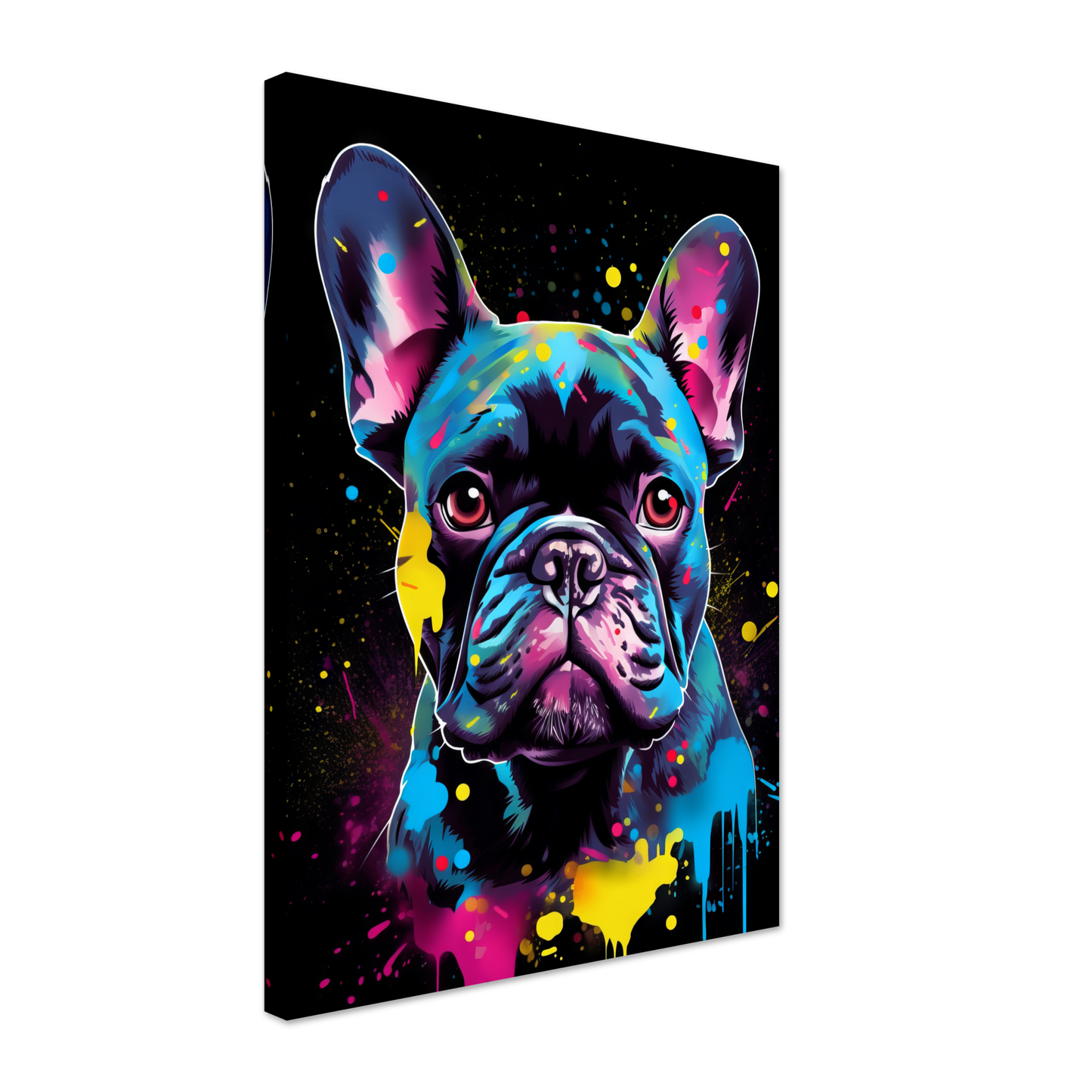 Hund Französische Bulldogge Pop-Art (DOG12)