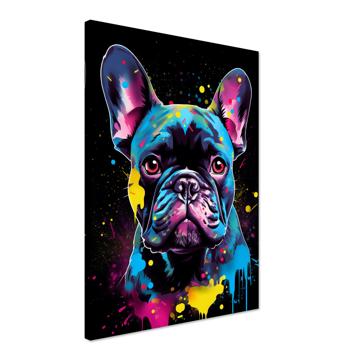Hund Französische Bulldogge Pop-Art (DOG12)
