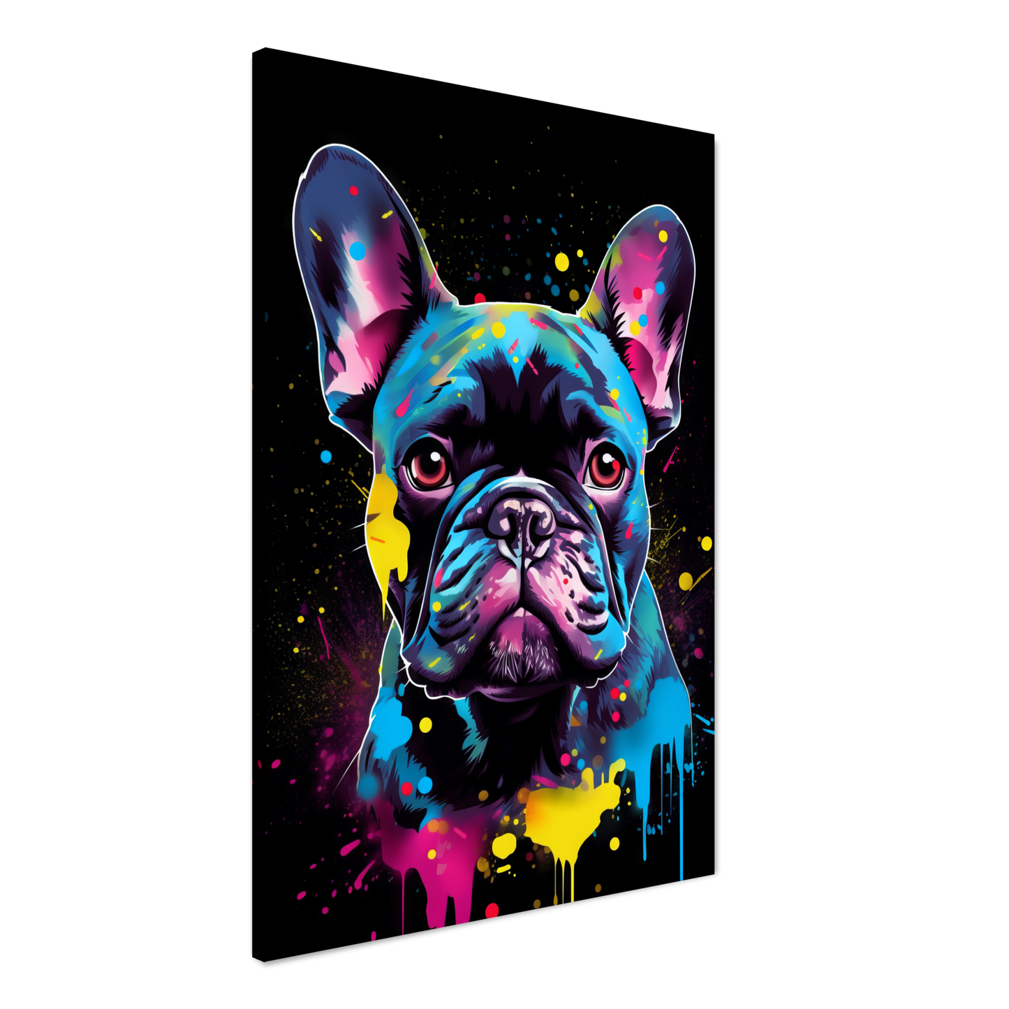 Hund Französische Bulldogge Pop-Art (DOG12)
