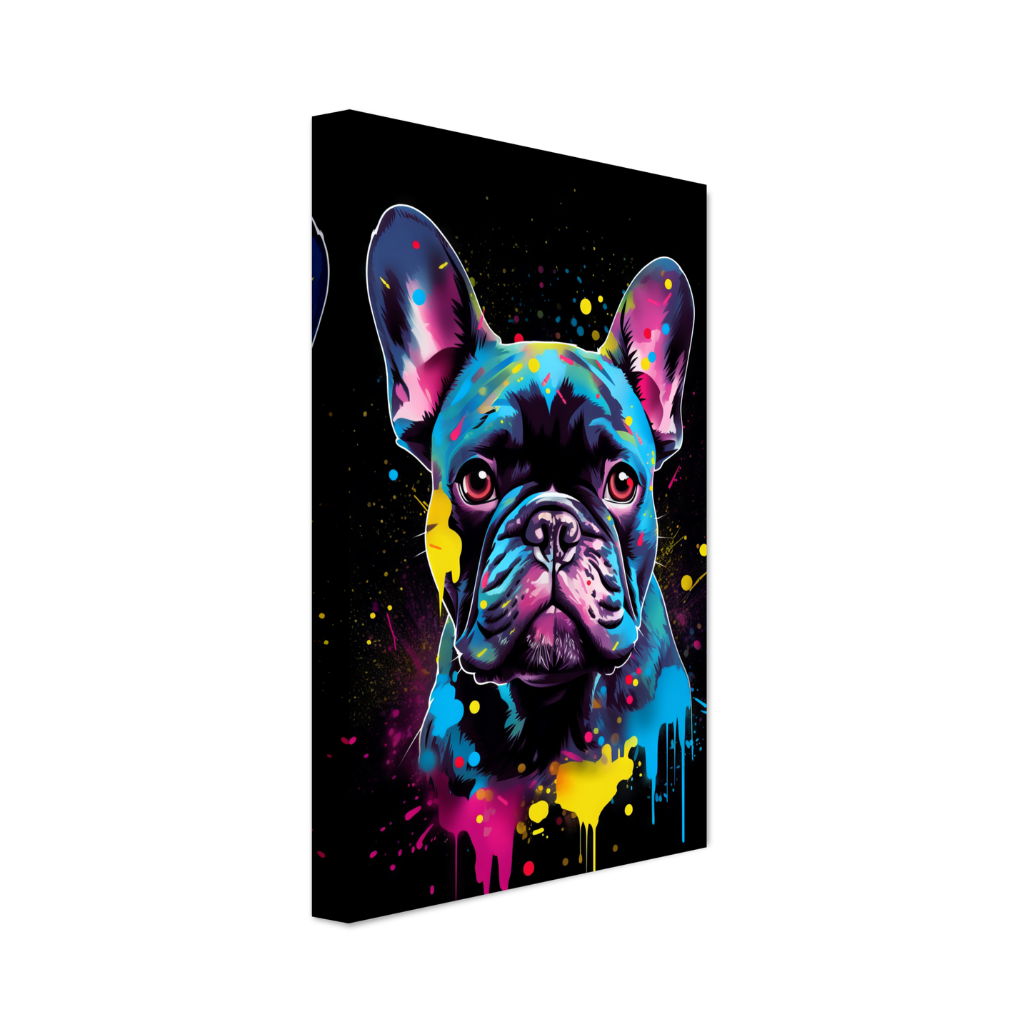 Hund Französische Bulldogge Pop-Art (DOG12)