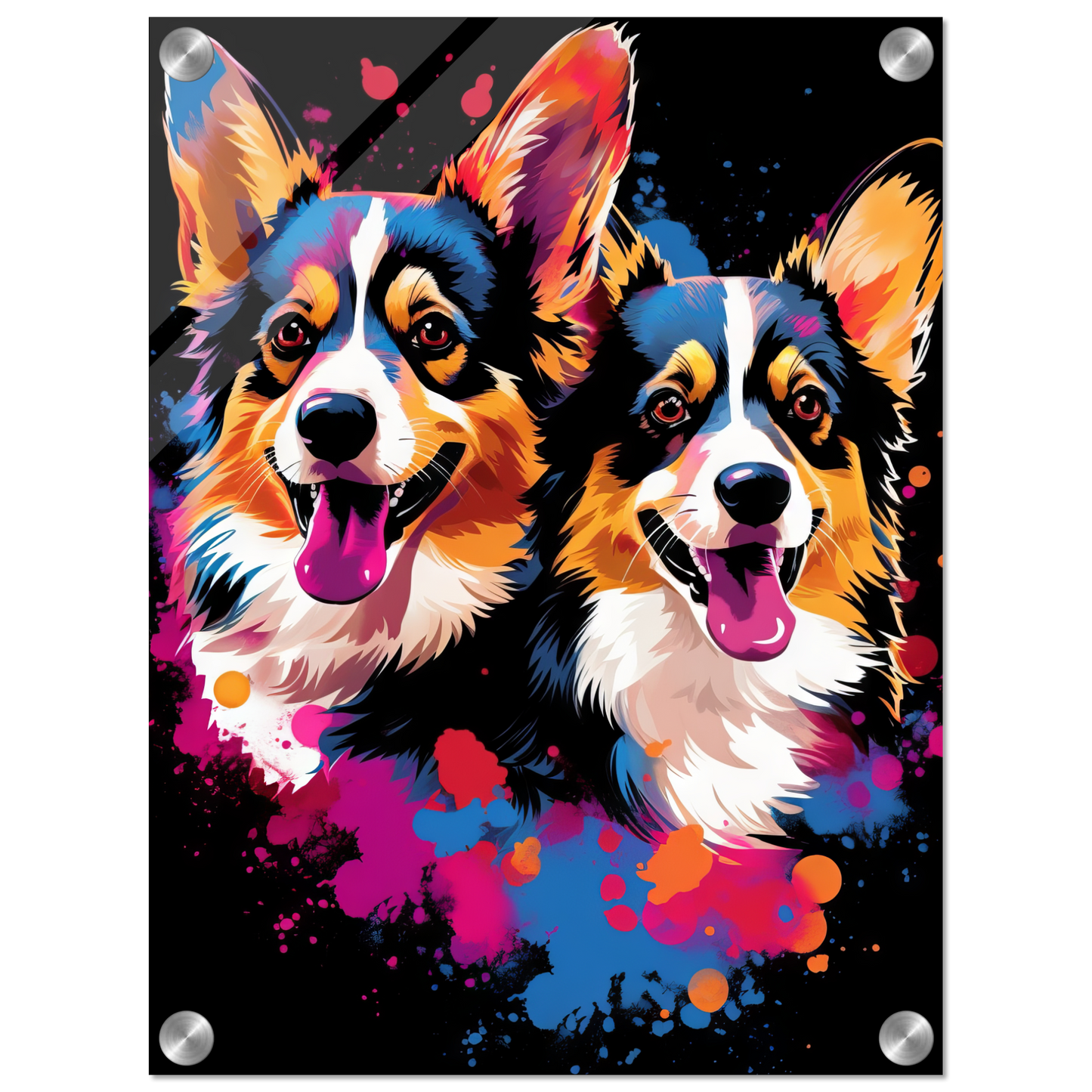 Hund Welsh Corgi Pembroke Pop-Art (DOG133)