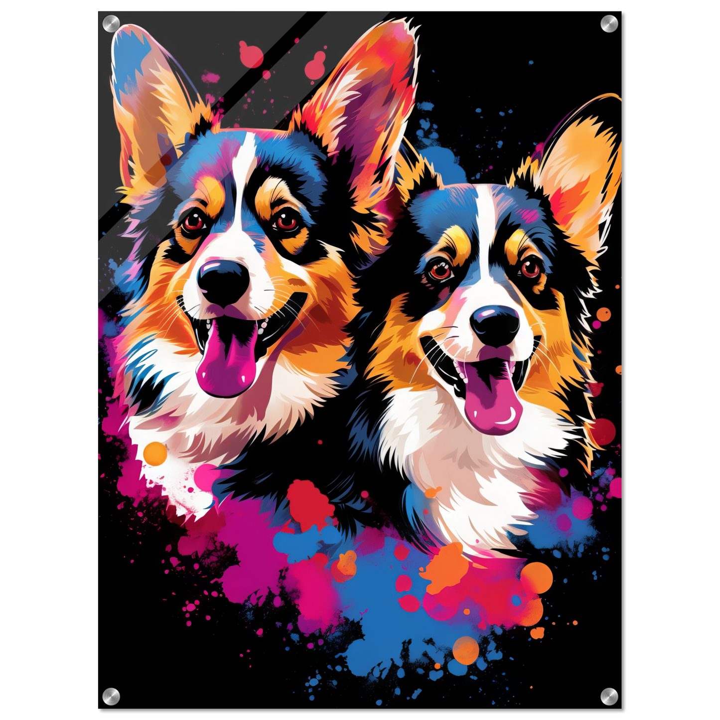 Hund Welsh Corgi Pembroke Pop-Art (DOG133)