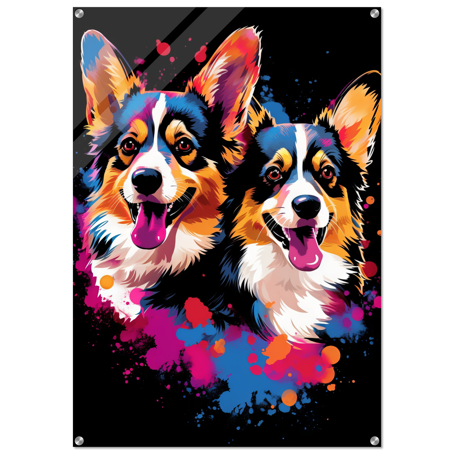 Hund Welsh Corgi Pembroke Pop-Art (DOG133)