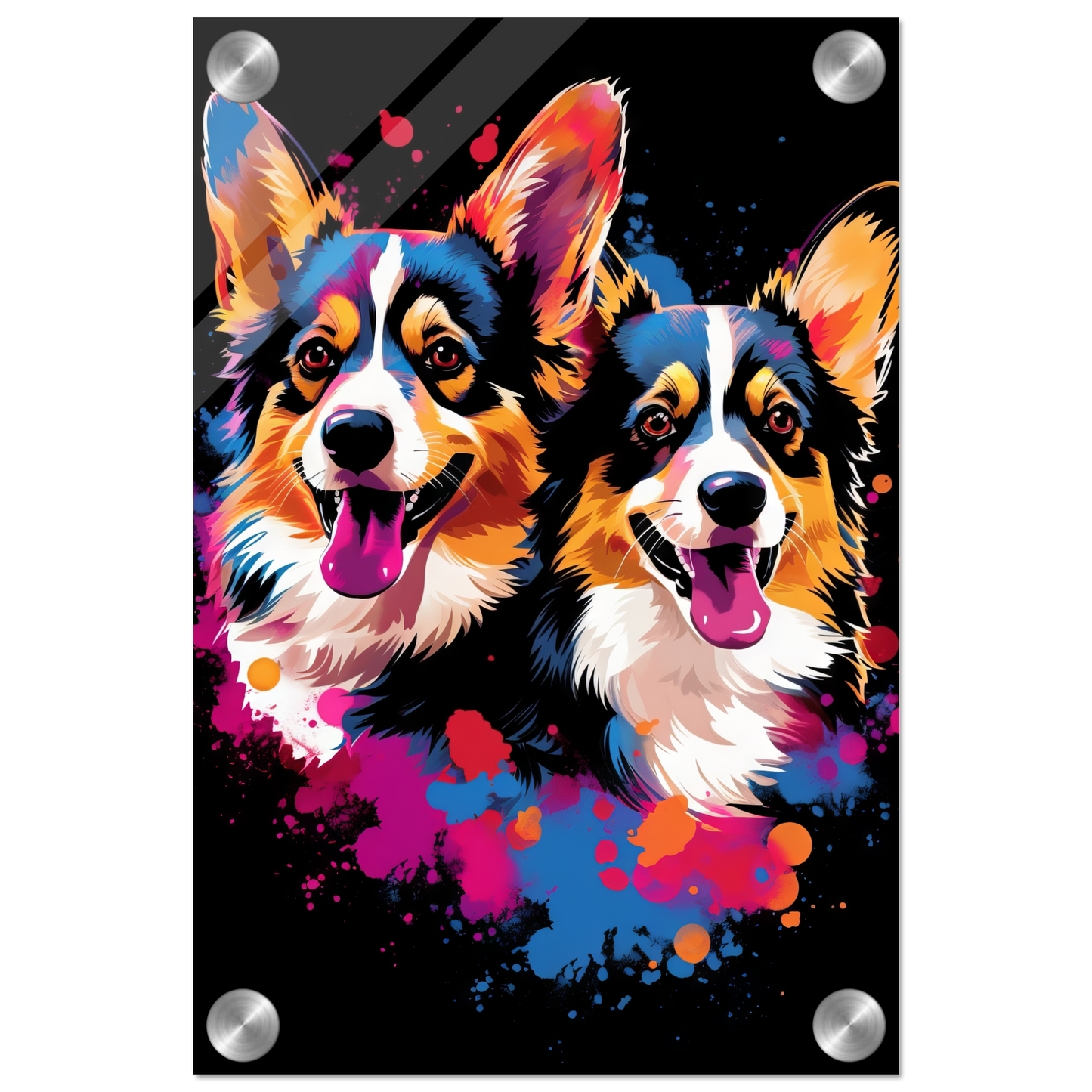 Hund Welsh Corgi Pembroke Pop-Art (DOG133)