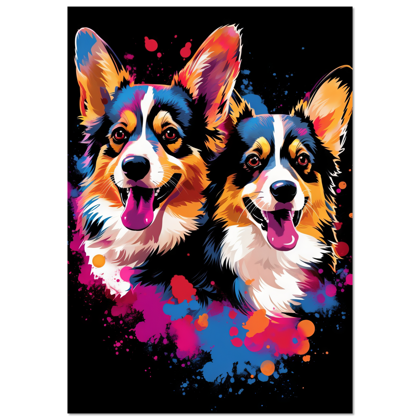 Hund Welsh Corgi Pembroke Pop-Art (DOG133)