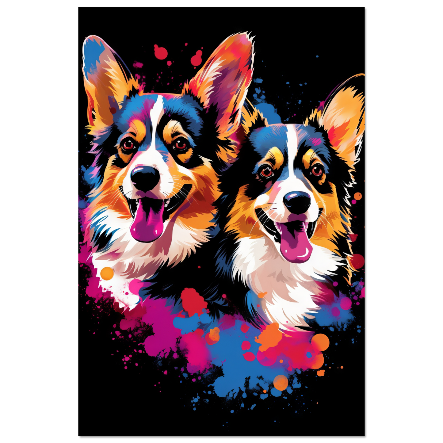 Hund Welsh Corgi Pembroke Pop-Art (DOG133)