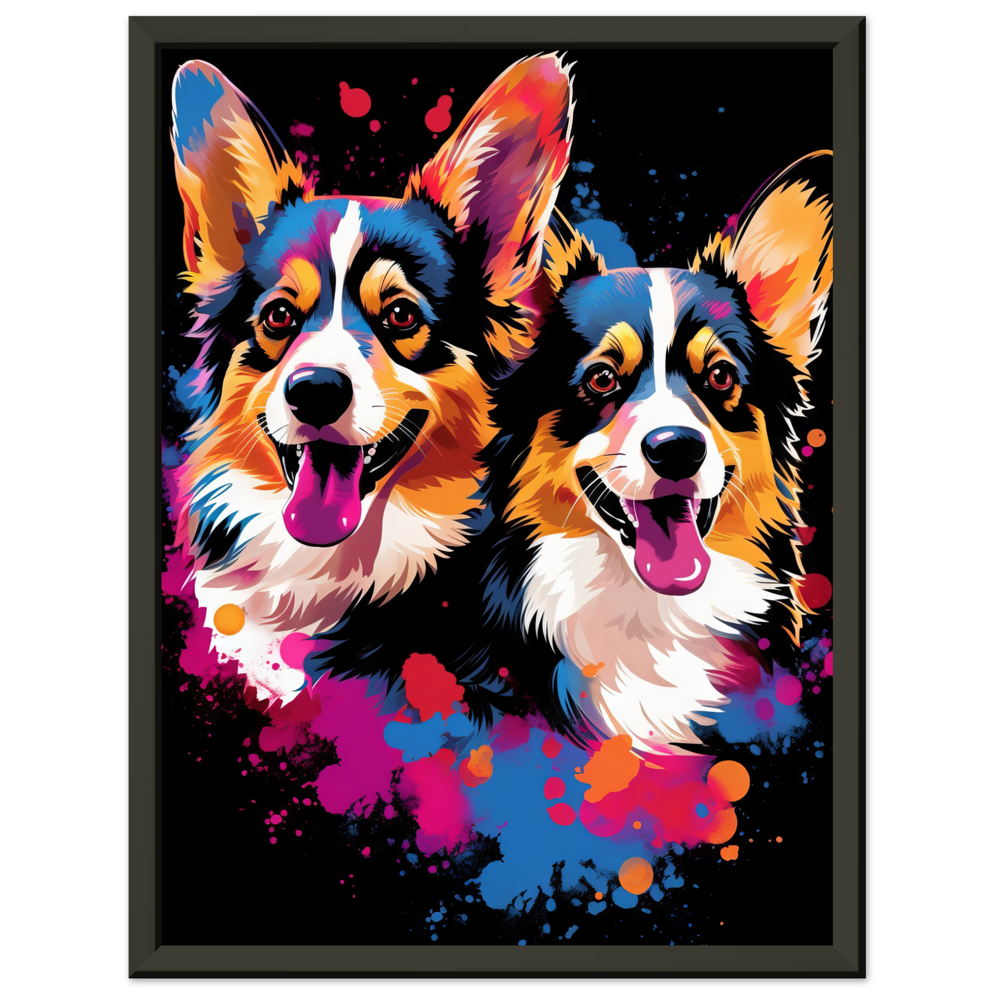 Hund Welsh Corgi Pembroke Pop-Art (DOG133)