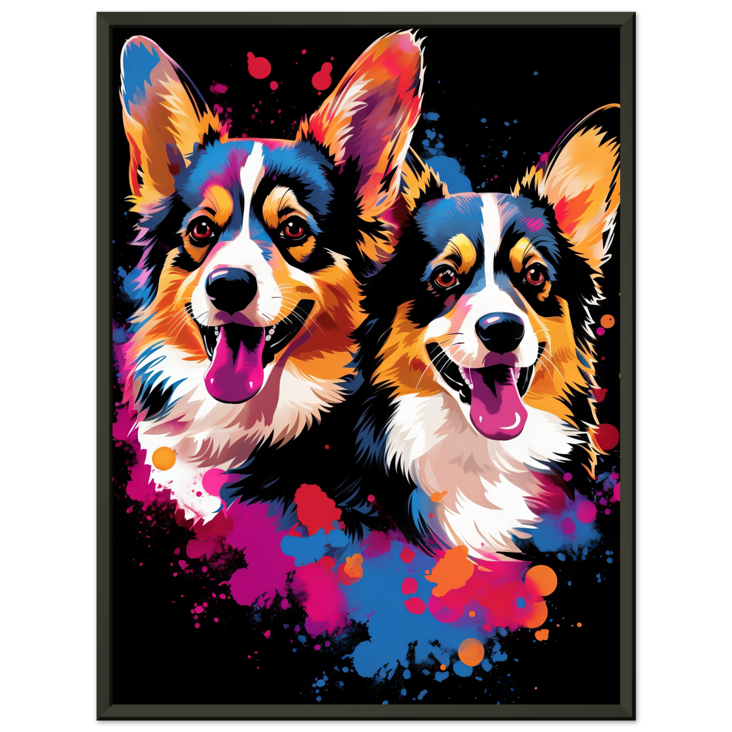 Hund Welsh Corgi Pembroke Pop-Art (DOG133)