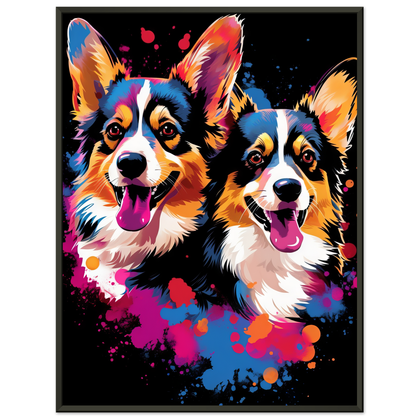 Hund Welsh Corgi Pembroke Pop-Art (DOG133)