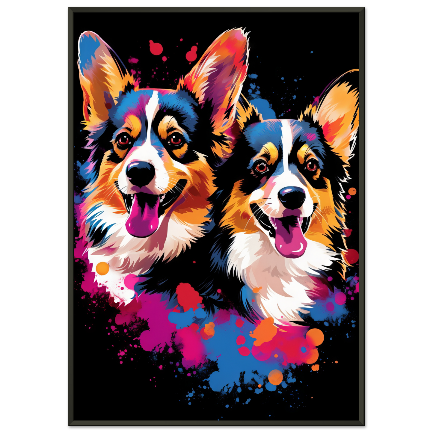 Hund Welsh Corgi Pembroke Pop-Art (DOG133)