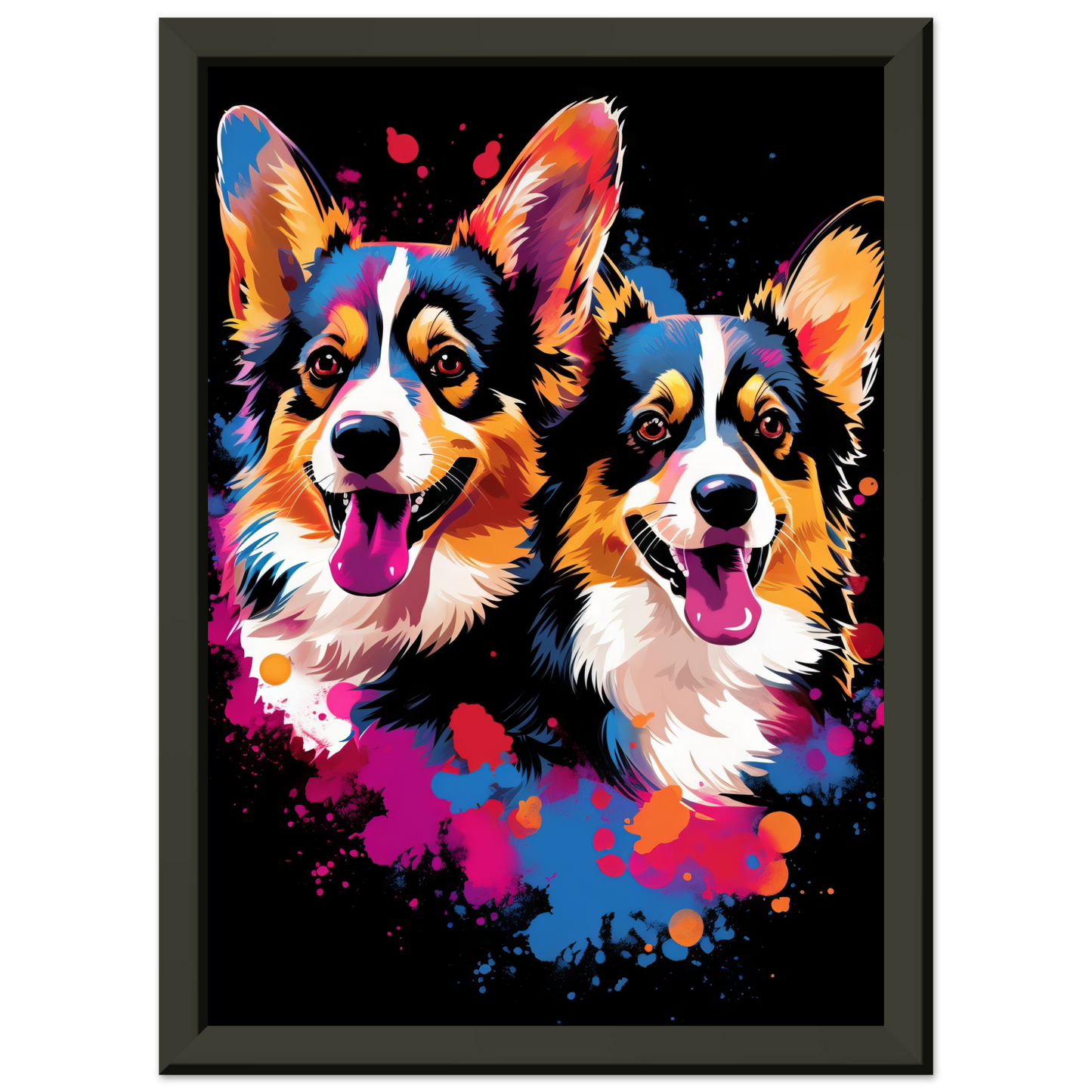 Hund Welsh Corgi Pembroke Pop-Art (DOG133)
