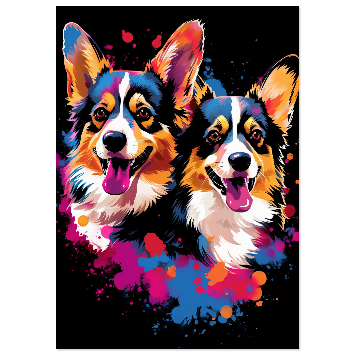Hund Welsh Corgi Pembroke Pop-Art (DOG133)