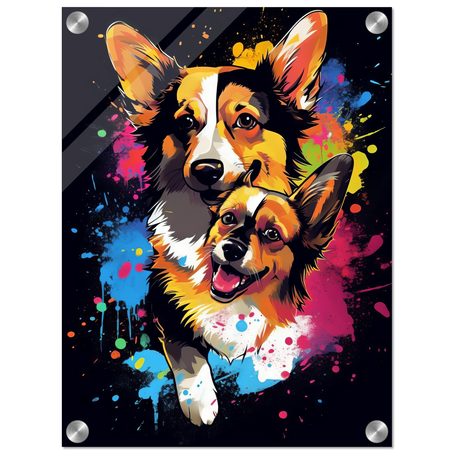 Hund Welsh Corgi Pembroke Pop-Art (DOG134)