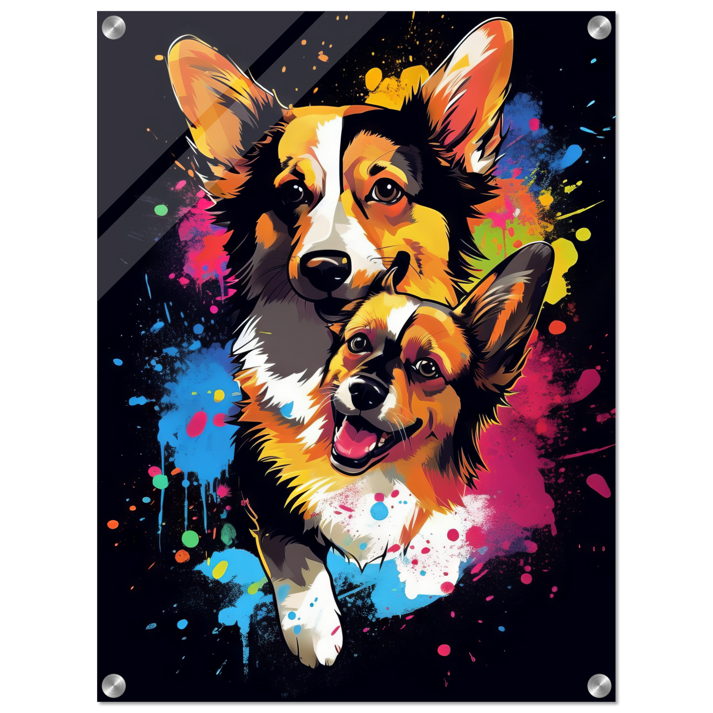 Hund Welsh Corgi Pembroke Pop-Art (DOG134)
