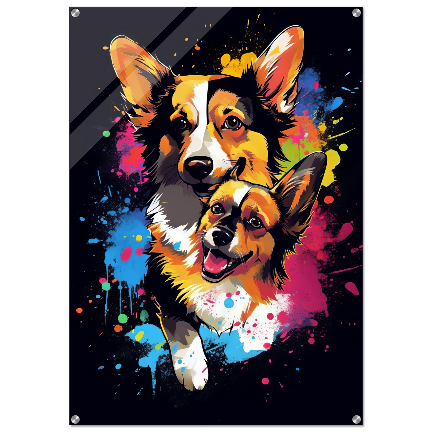 Hund Welsh Corgi Pembroke Pop-Art (DOG134)