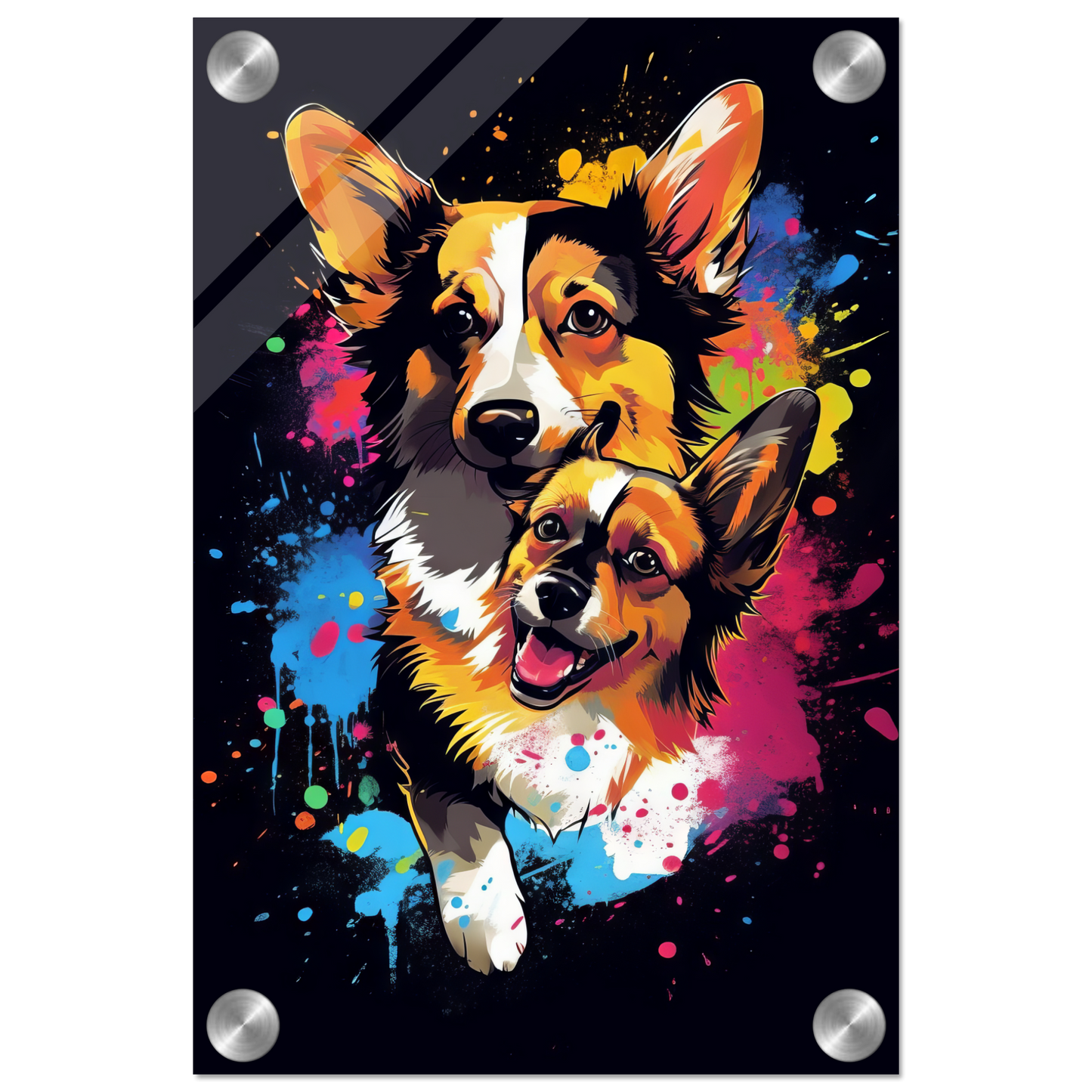 Hund Welsh Corgi Pembroke Pop-Art (DOG134)