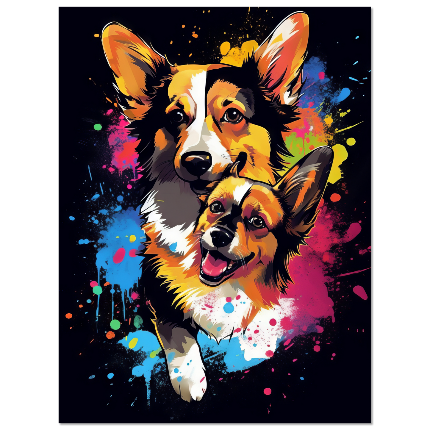 Hund Welsh Corgi Pembroke Pop-Art (DOG134)