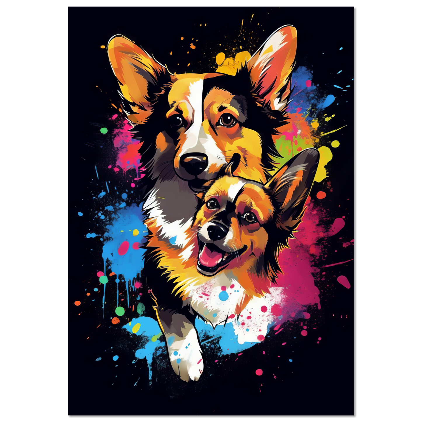 Hund Welsh Corgi Pembroke Pop-Art (DOG134)