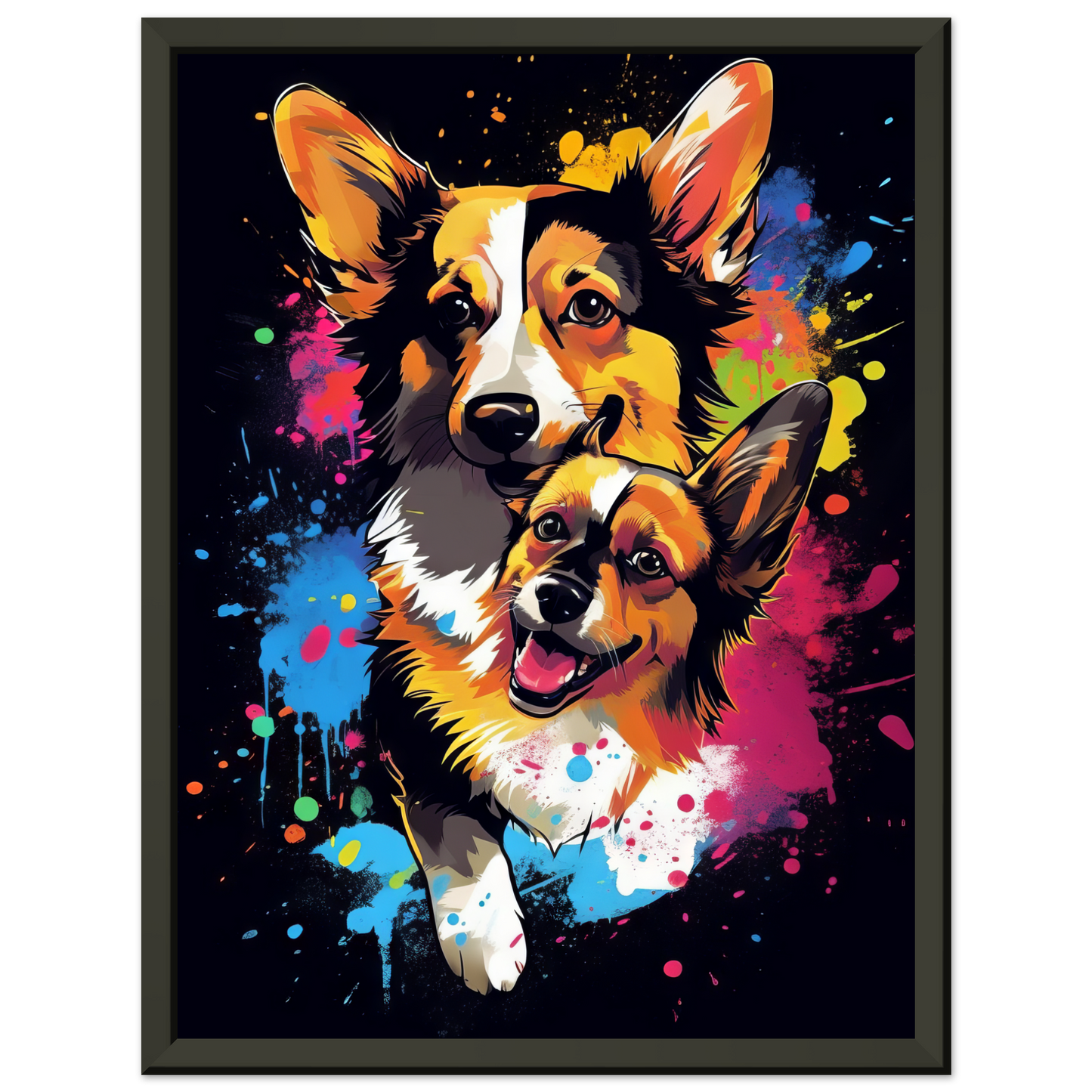 Hund Welsh Corgi Pembroke Pop-Art (DOG134)