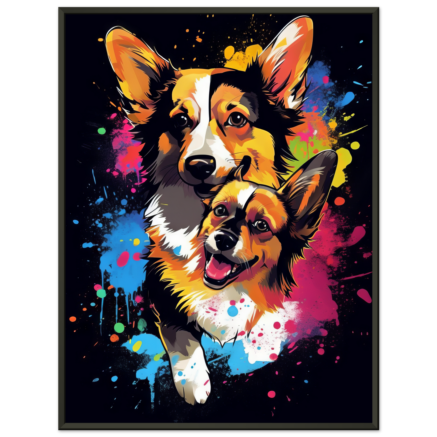 Hund Welsh Corgi Pembroke Pop-Art (DOG134)