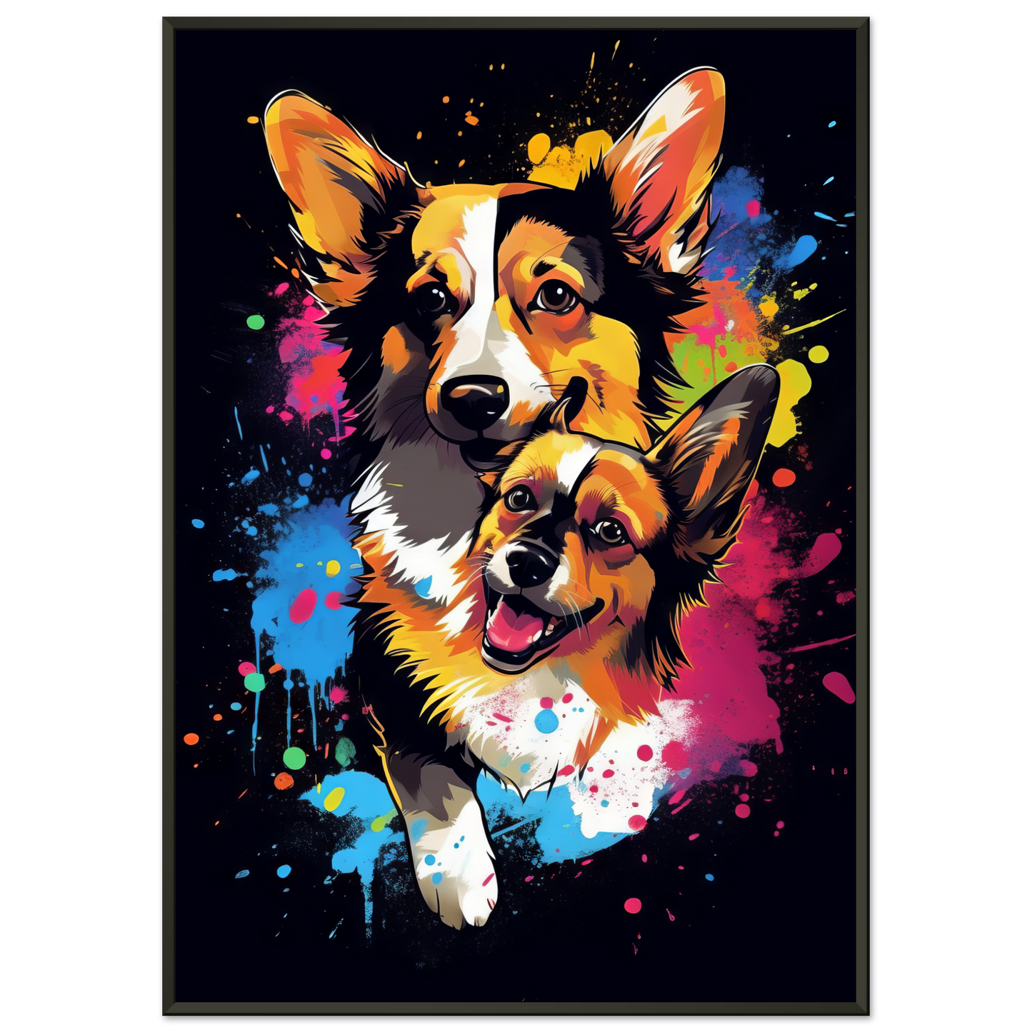Hund Welsh Corgi Pembroke Pop-Art (DOG134)
