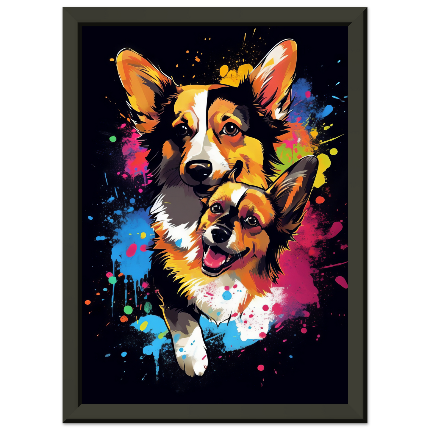 Hund Welsh Corgi Pembroke Pop-Art (DOG134)