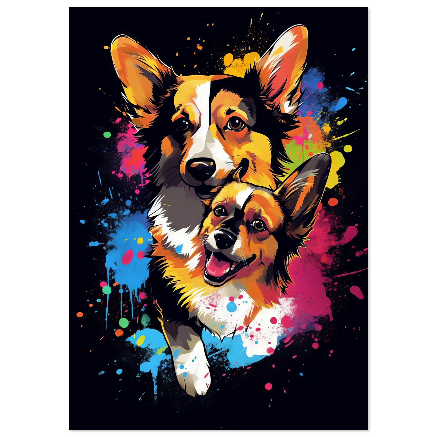 Hund Welsh Corgi Pembroke Pop-Art (DOG134)
