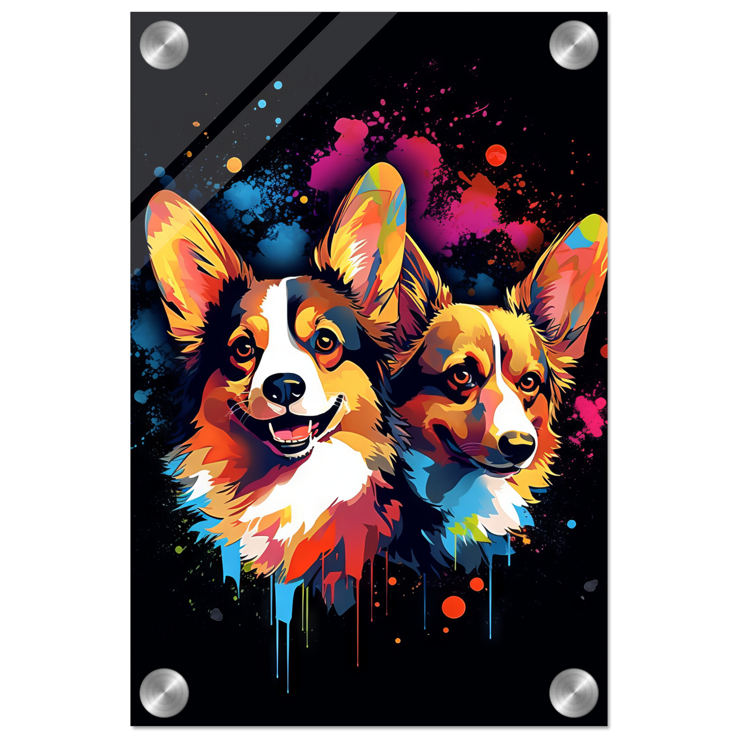 Hund Welsh Corgi Pembroke Pop-Art (DOG135)