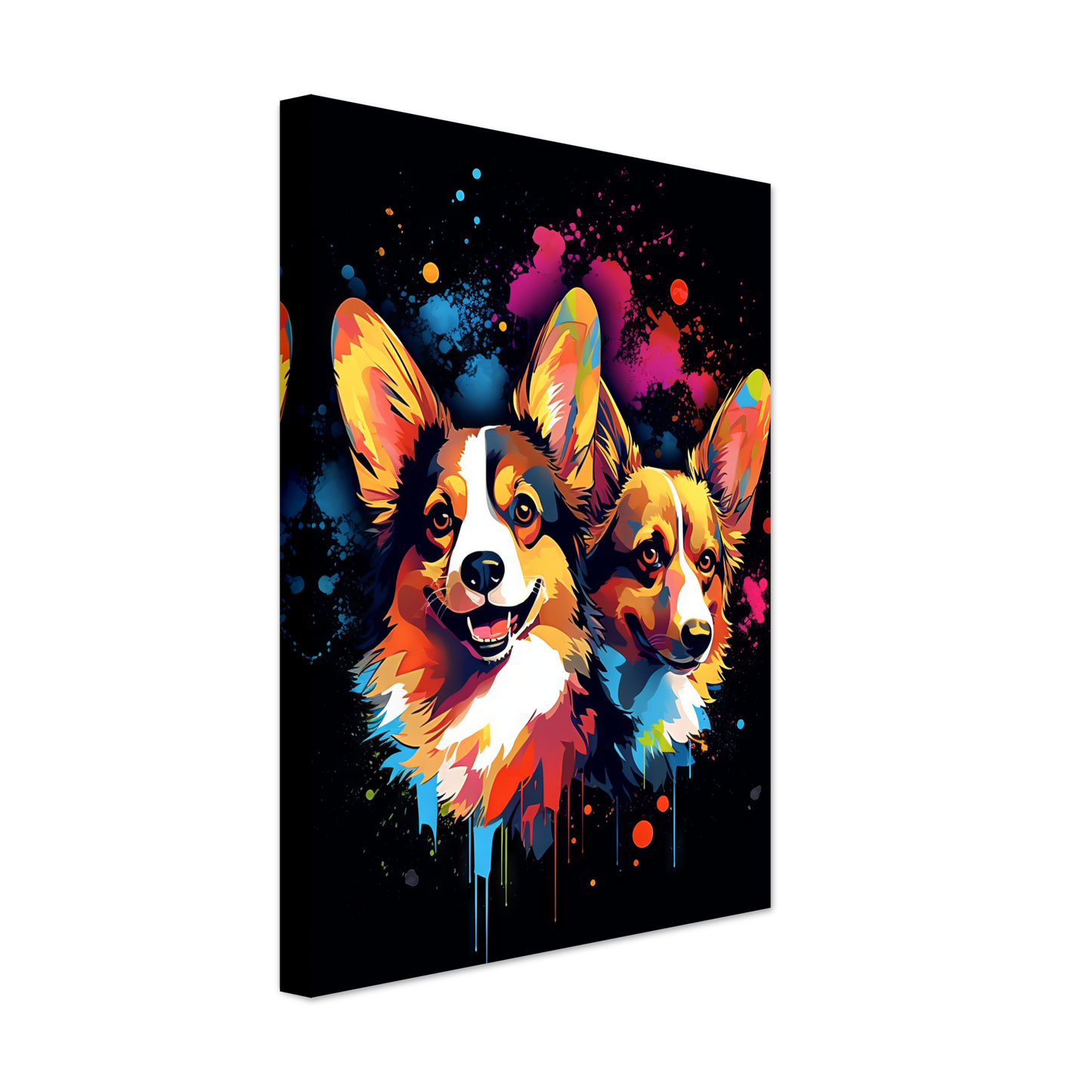 Hund Welsh Corgi Pembroke Pop-Art (DOG135)