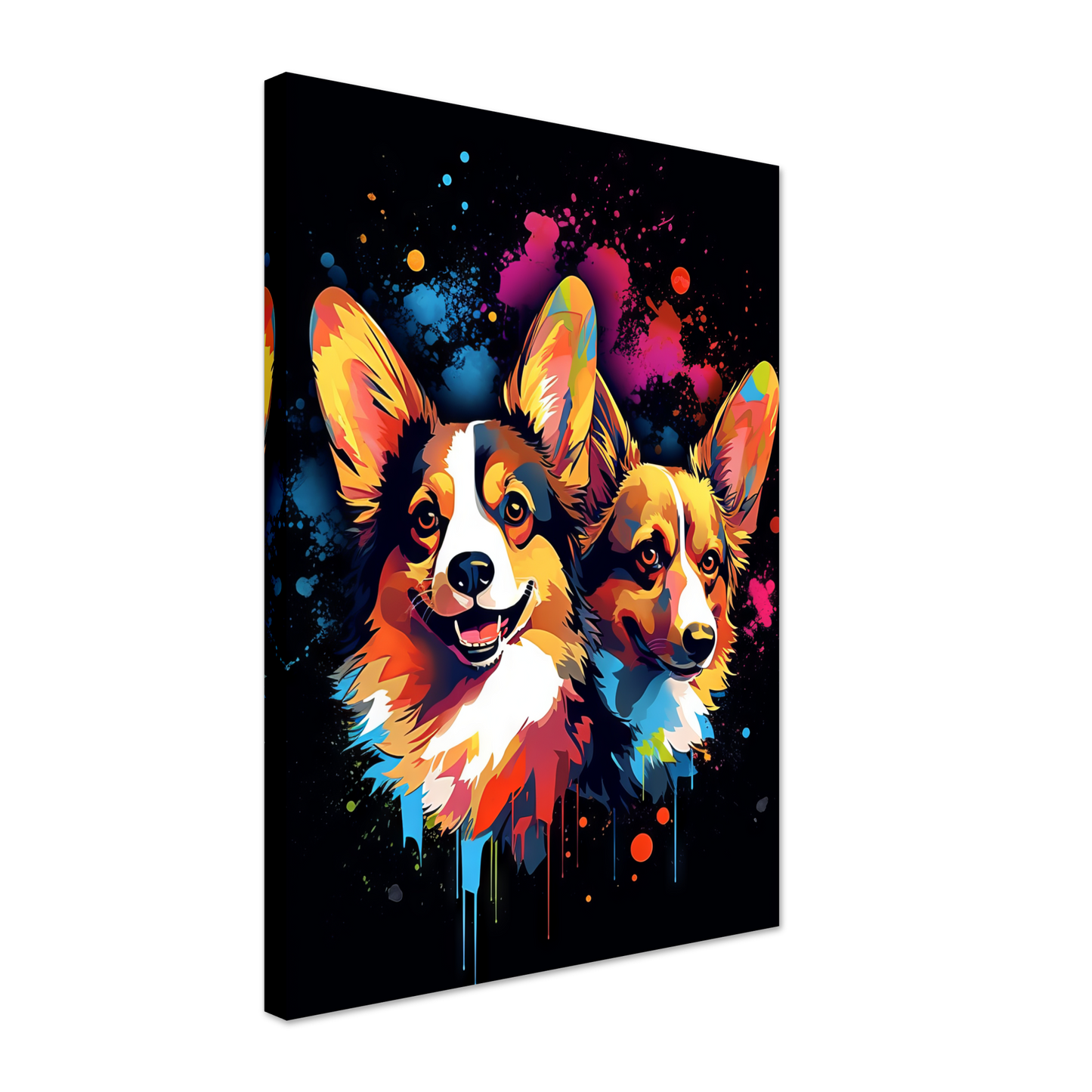 Hund Welsh Corgi Pembroke Pop-Art (DOG135)
