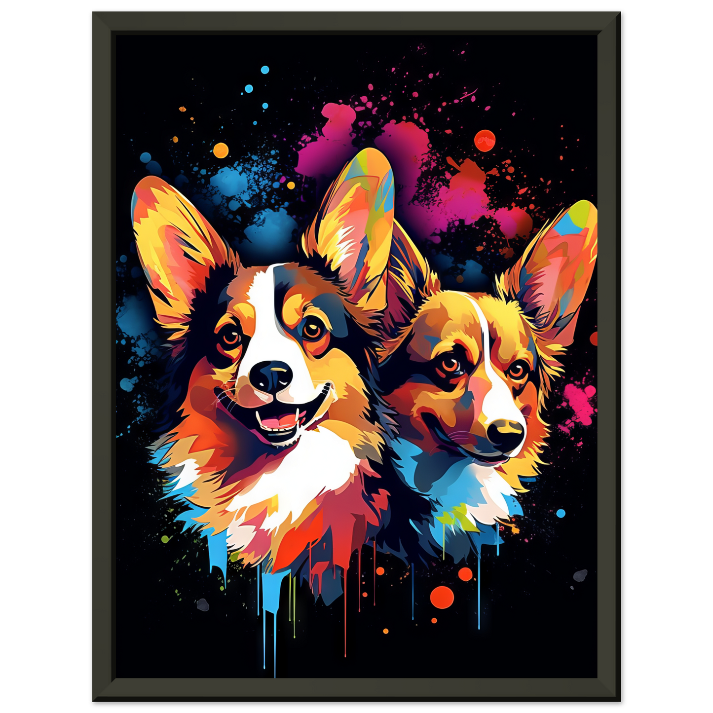Hund Welsh Corgi Pembroke Pop-Art (DOG135)