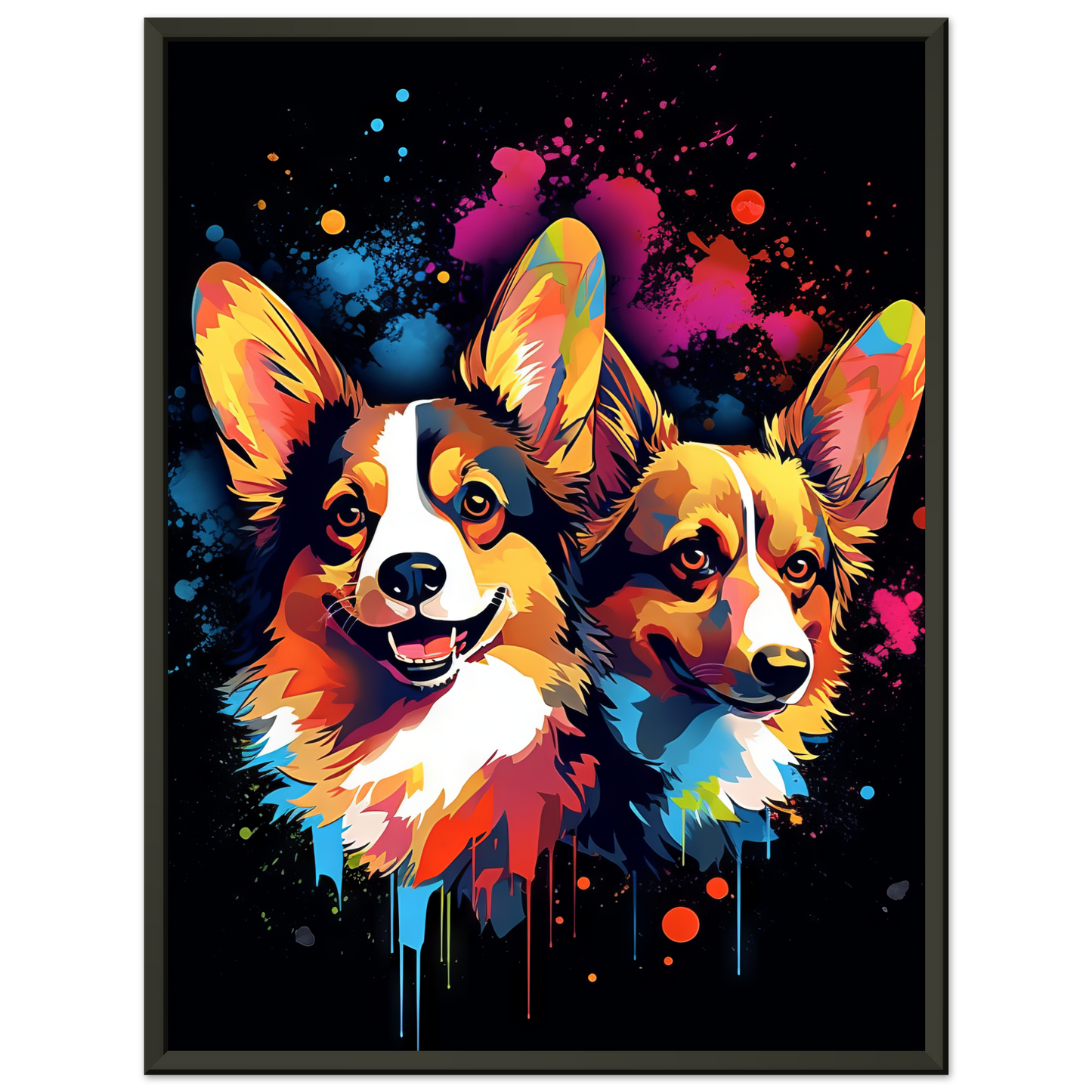 Hund Welsh Corgi Pembroke Pop-Art (DOG135)